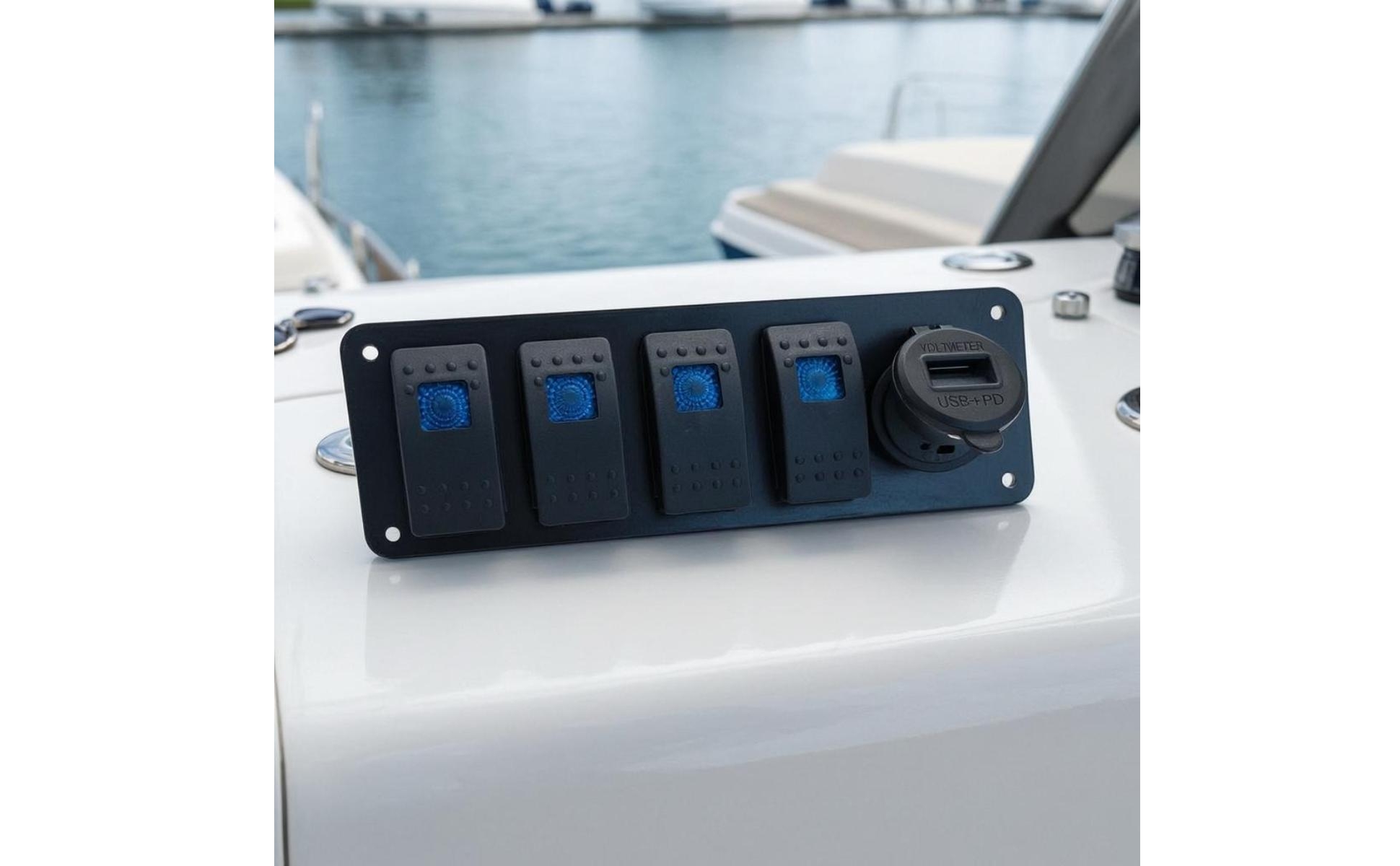 Bilge Pump Buoyant Switch USB Charging Port Automatic Bilge Pump for RV, Pond