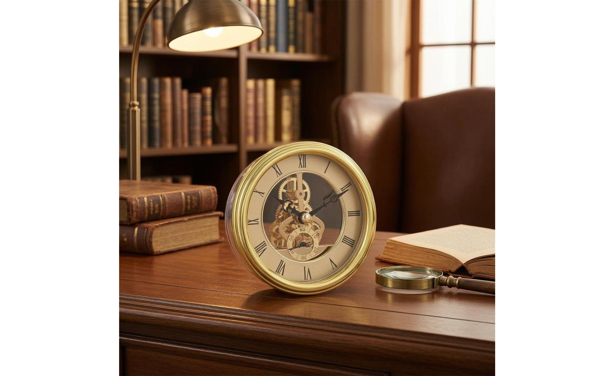 Skeleton Timepiece Insert Exposed Gears Transparent Timepiece Insert Polished
