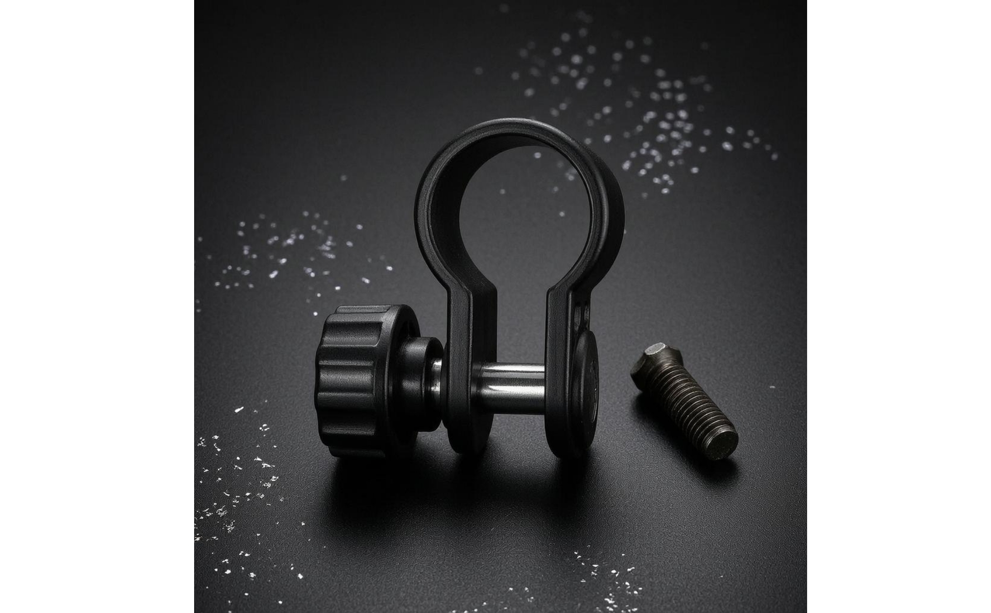 Universal Flashlight Clip Circular-Shaped Flashlight Mount Plastic and Metal