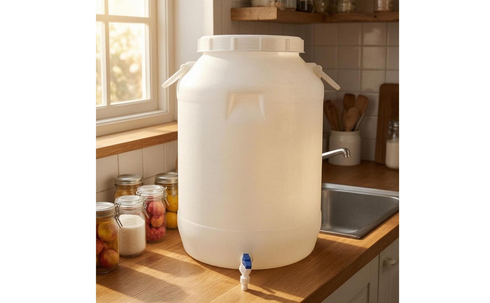 Sturdy Duty Container HDPE Spigot Container Food-Safe