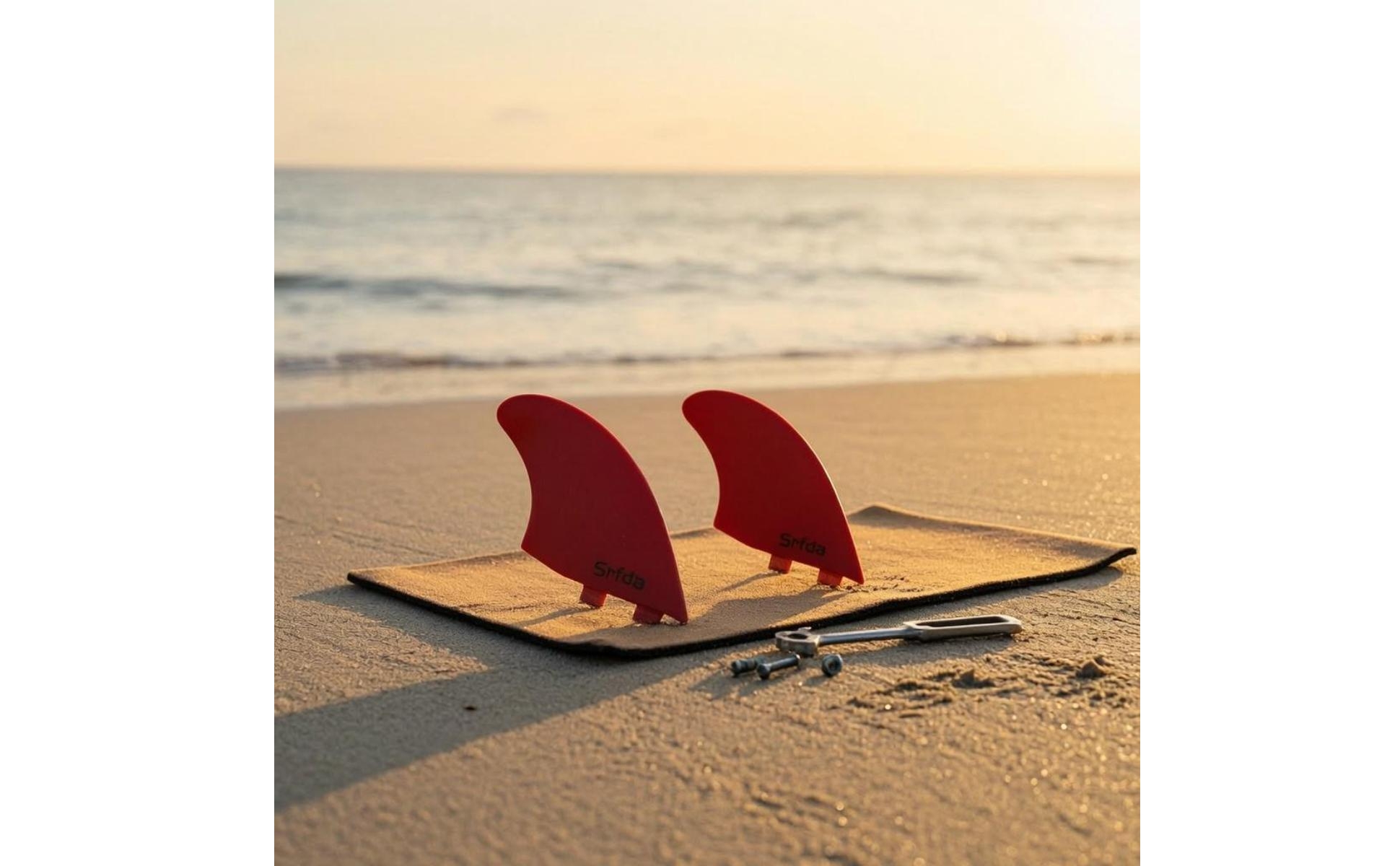 2 Pieces FCSK2 Compatible Fins Long-Lasting Twin Fin Set Lightweight