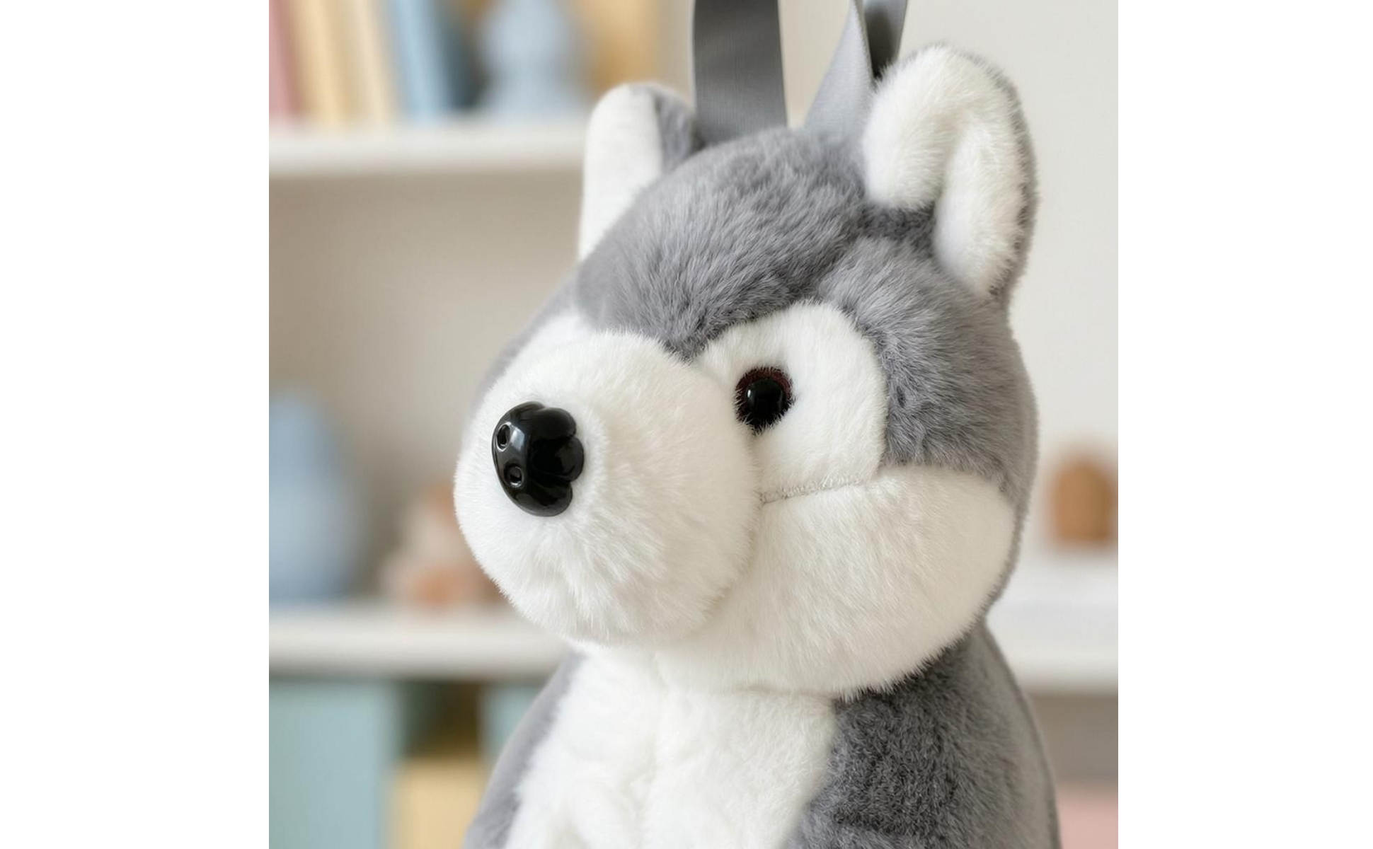 Soft Toy Husky Backpack Dangling Legs Realistic Husky Soft Toy Bag Soft Furry