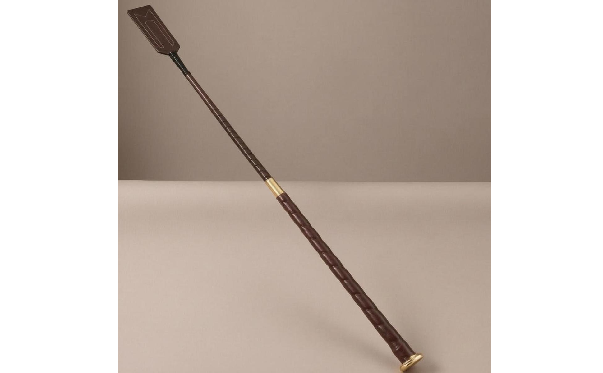 PU Riding Whip Non-Slip Handle Equestrian Whip Alloy Head for Equestrians