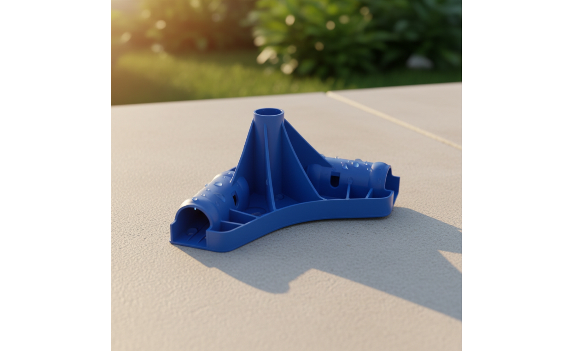Connecteur de Cadre de Piscine Stabilité Renforcée Support Plastique Bleu Moulé