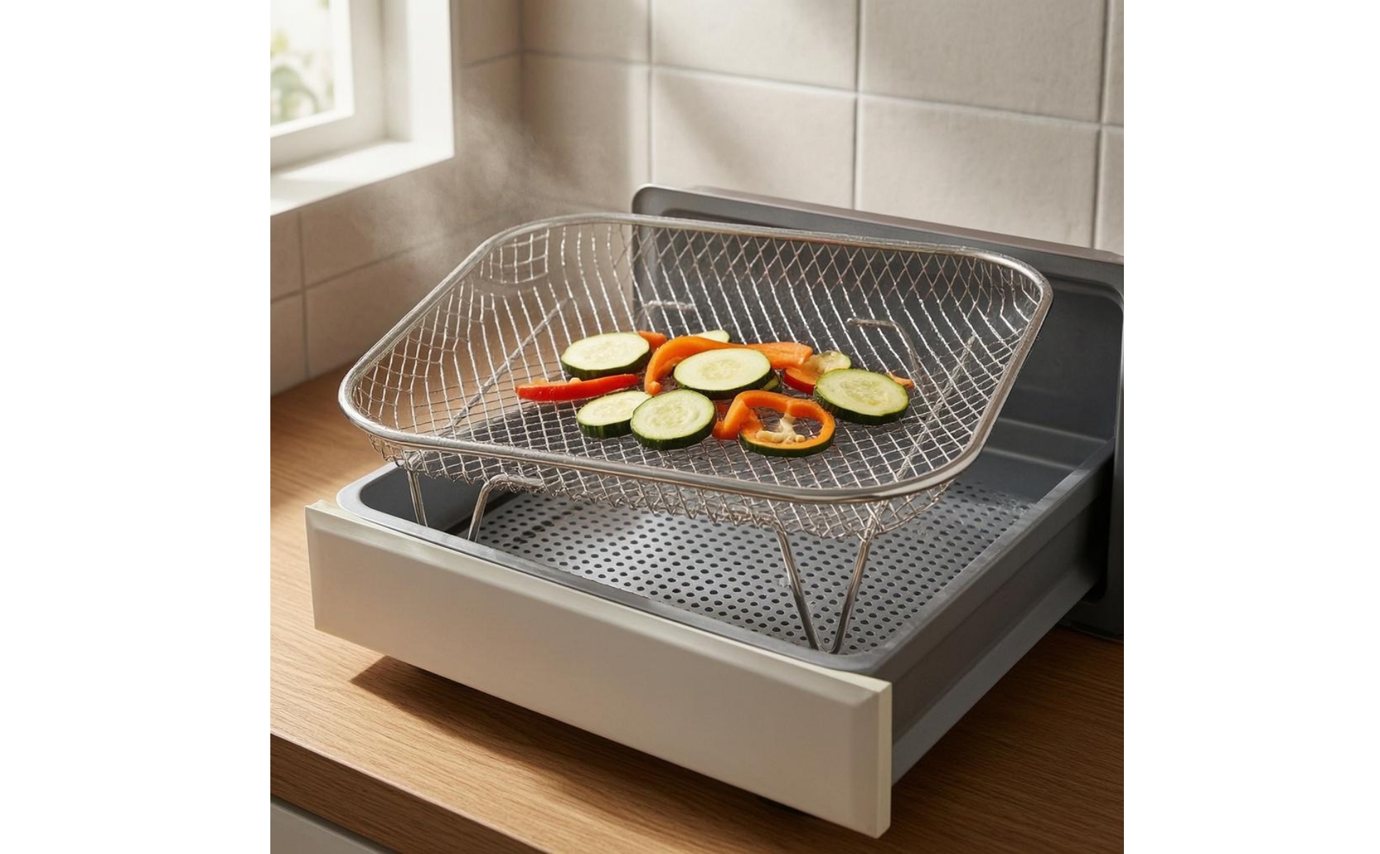 Air Fryer Basket Elevated Legs Air Fryer Rack Raised