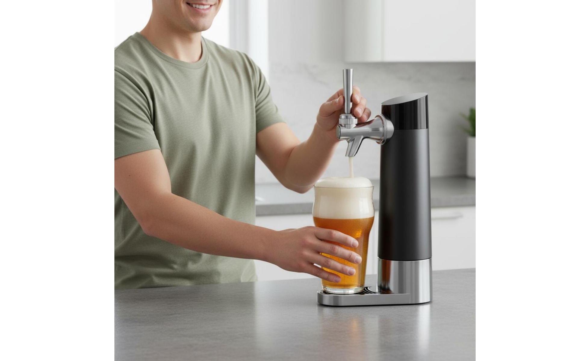 High-Frequency Beer Frother Quick Foaming Foam Beer Machine Single-Button