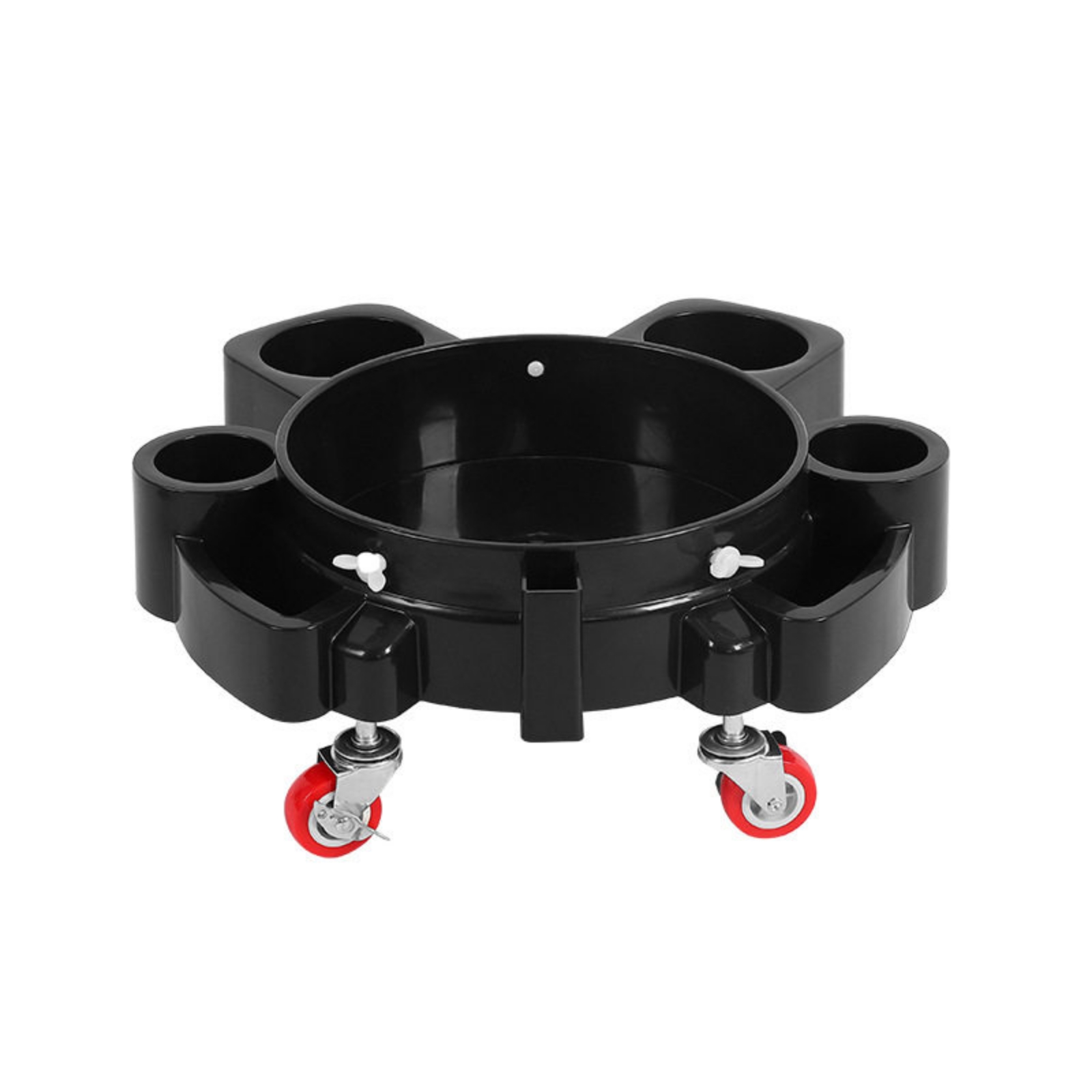 Car Wash Pail Wheeled Base Cup-Style Holders Wheeled Pail Stand One-Piece