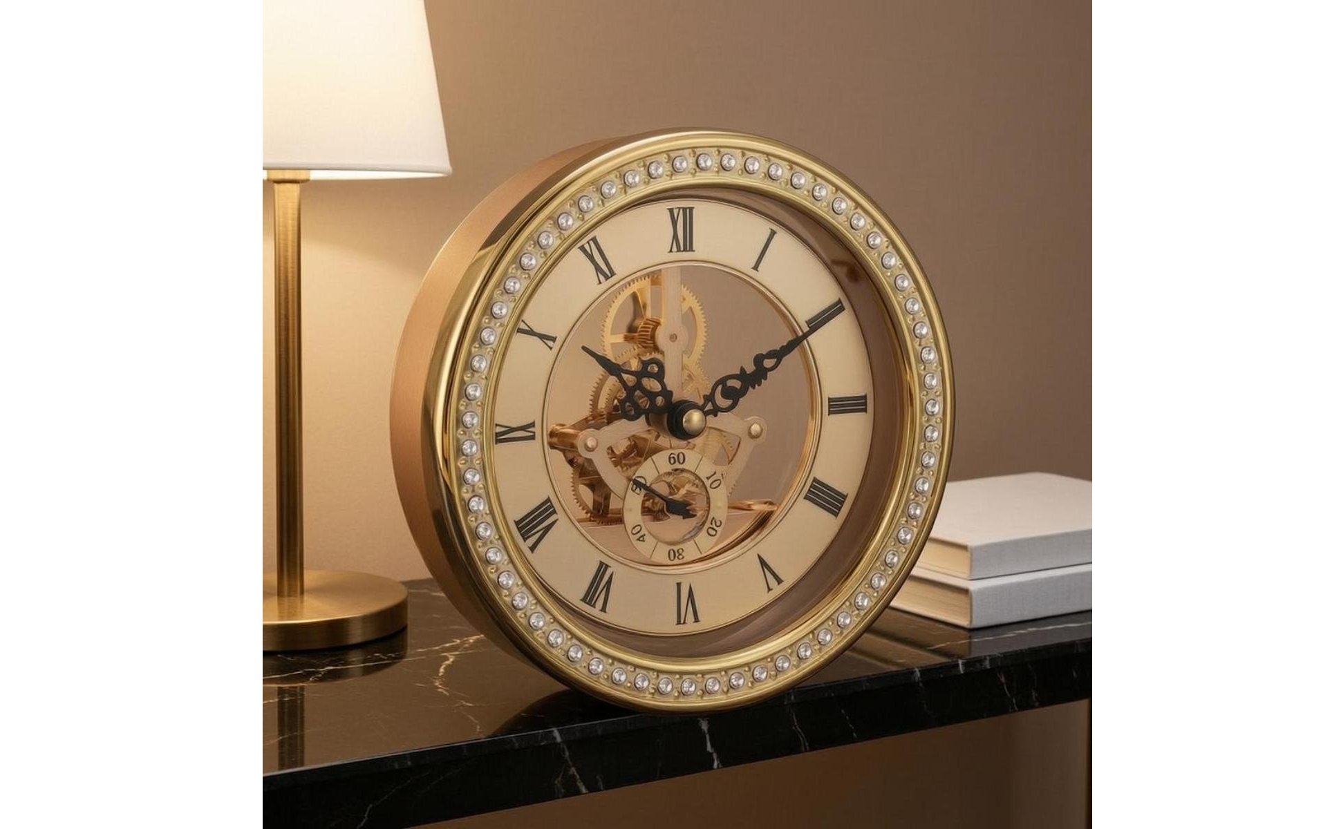 Wall Timekeeper Gear-Style Roman Numeral Wall Timekeeper Transparent Central