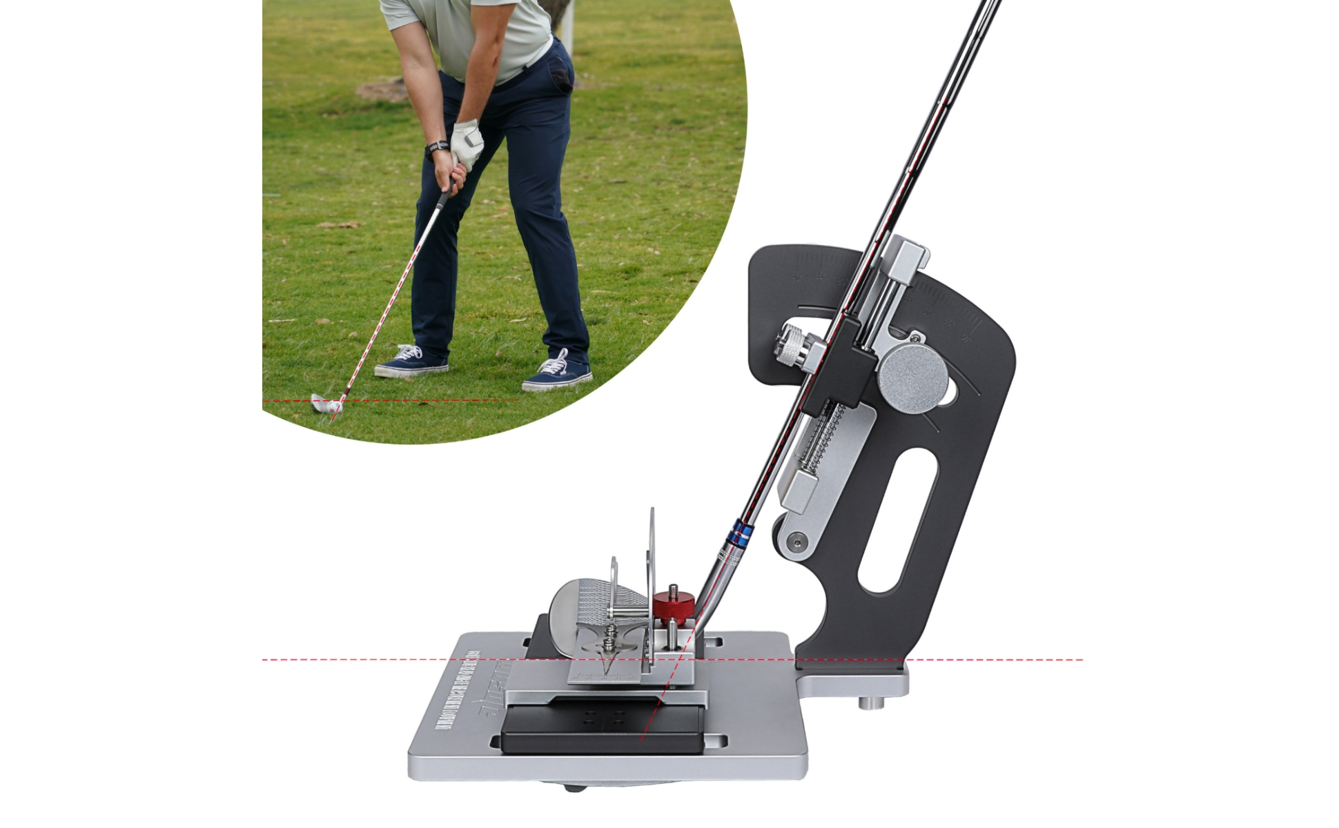 Golf Club Head Angle Gauge Graduated Scale Golf Club Orientation Measurer Metal