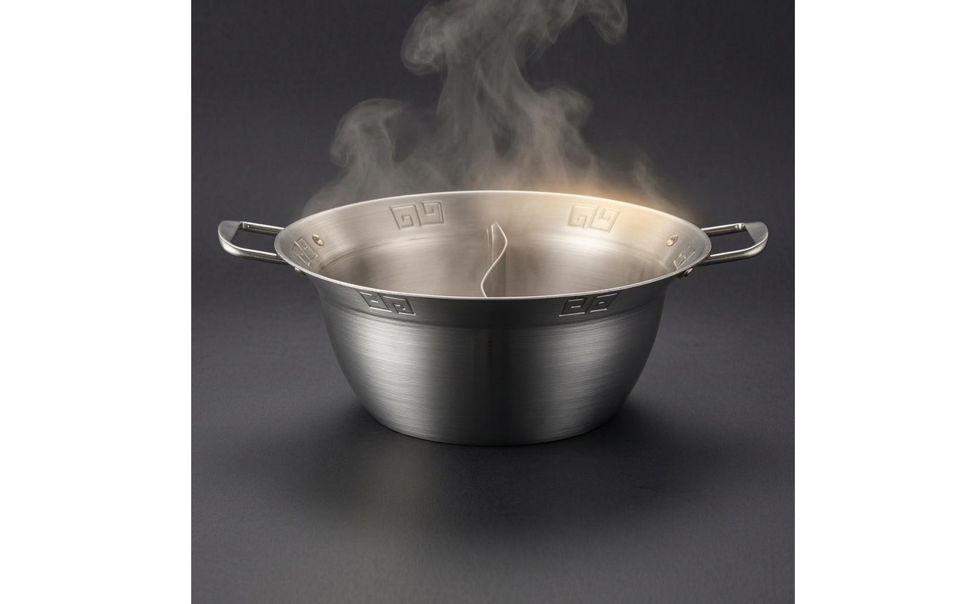 doubleCompartment Hot Pot Smooth Shiny Finish Doubleflavor Hot Pot Wide Flared
