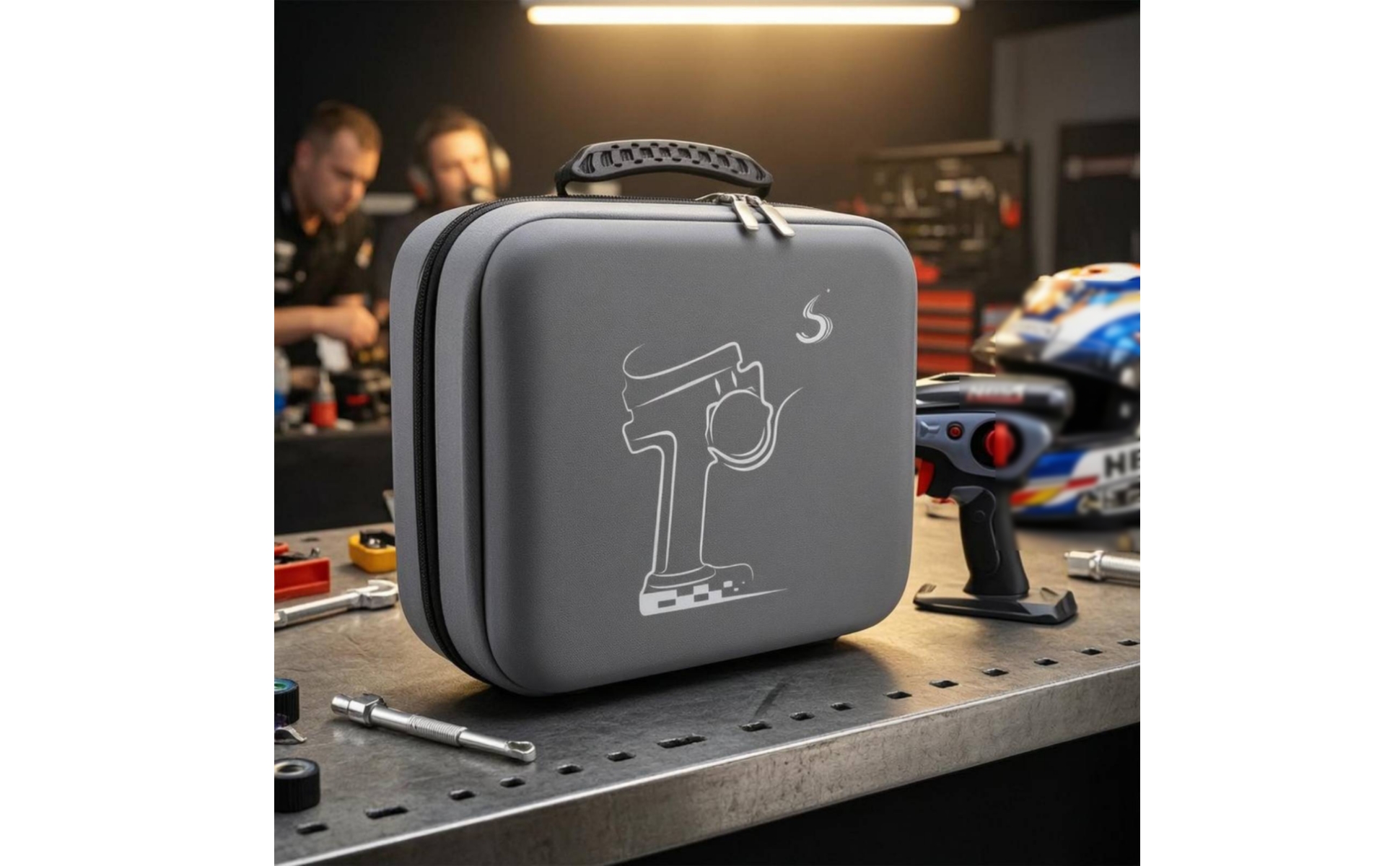 RC Controller Case Top Handle Controller Carrying Case Metal Zipper Pulls