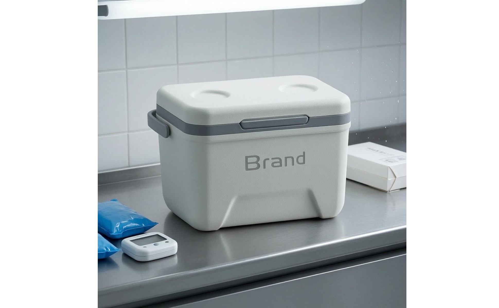 Insulated Cooler Box PU Insulation Portable Cooler Box Locking Lid