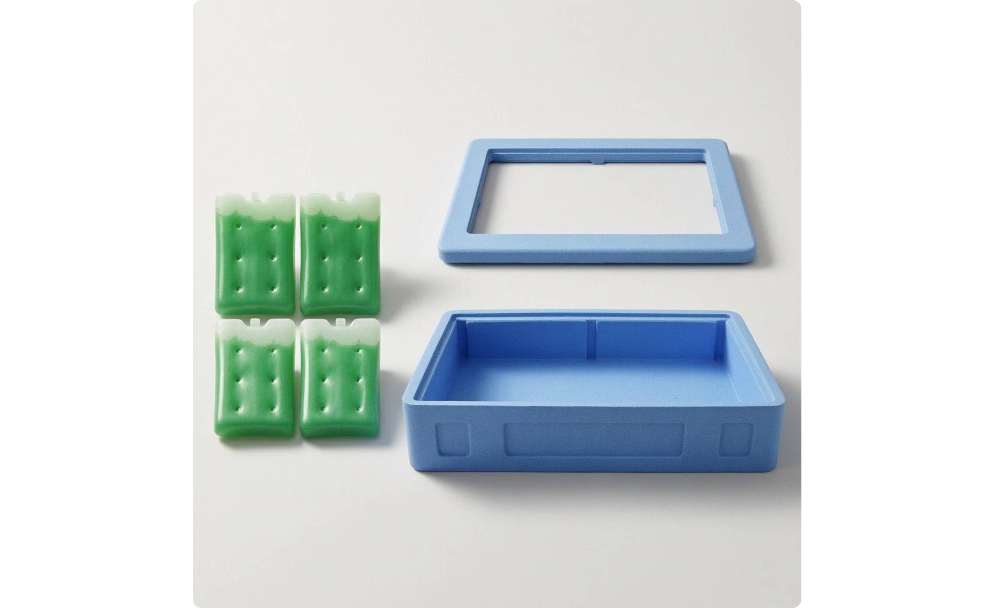 Insulated Food Warmer Box Transparent Lid Thermal Food Carrier 4 Ice Boards