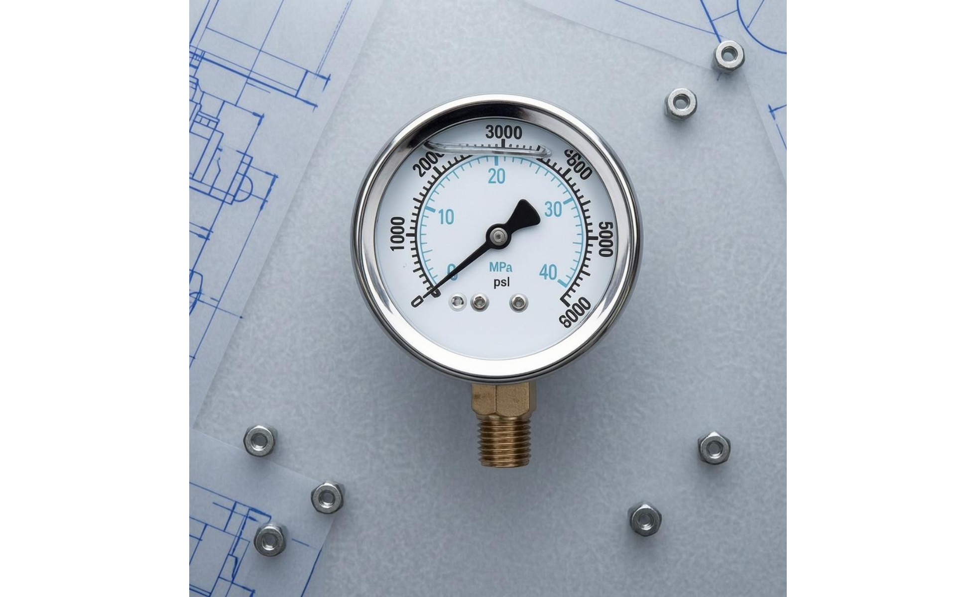 Spray Machine Pressure Gauge Dual Scale Shock-Resistant Gauge