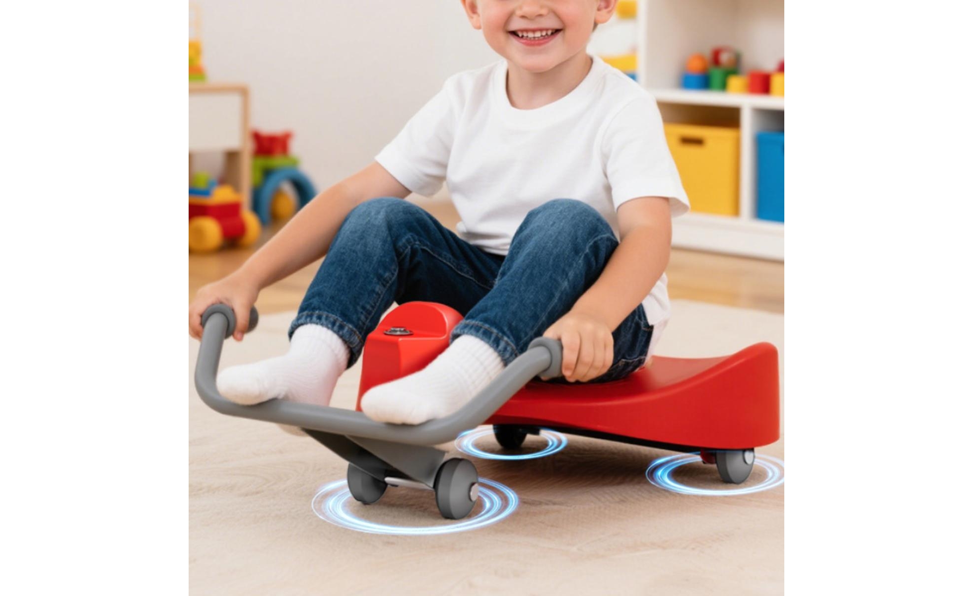 Scooter Tiré Main Forme Triangulaire Scooter Porteur Guidon Métal pour Enfants