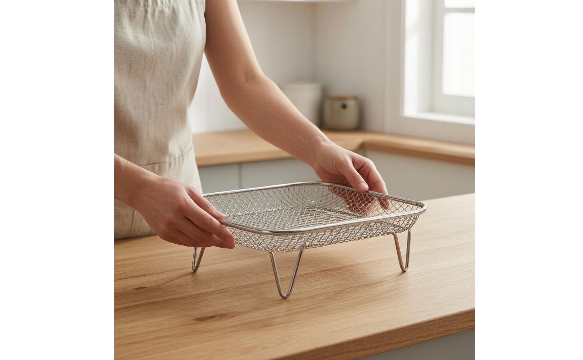 Air Fryer Basket Elevated Legs Air Fryer Rack Raised