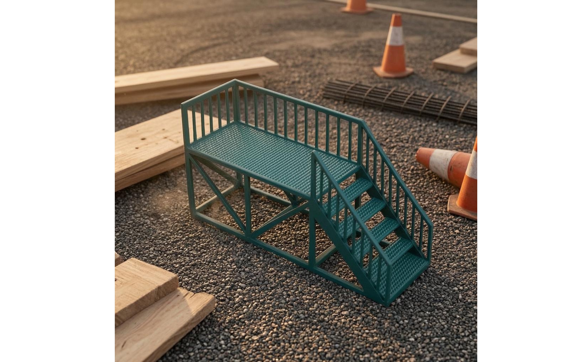 Miniature Staircase Model 1:64 Scale Resin Stairs Model Detailed