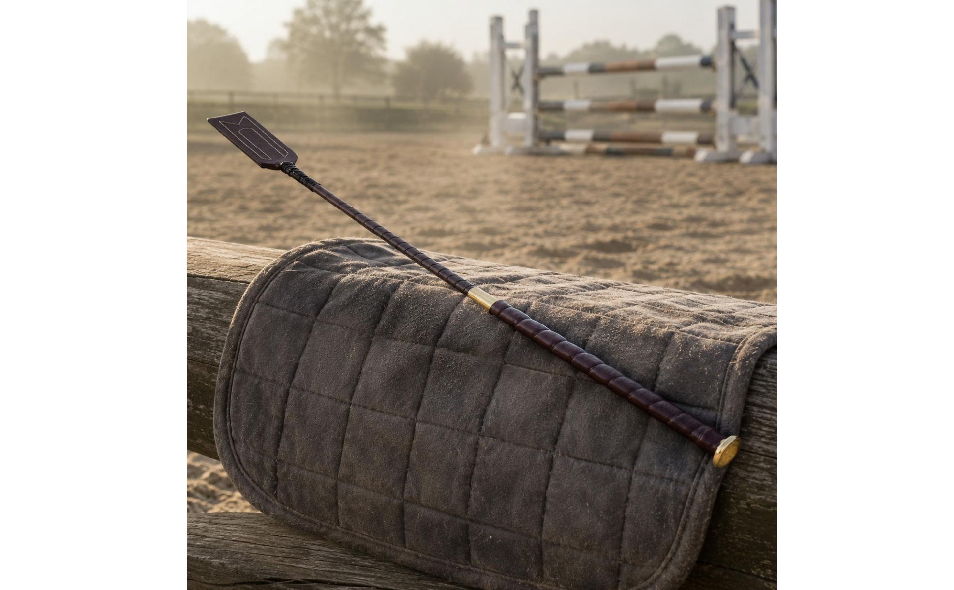 PU Riding Whip Non-Slip Handle Equestrian Whip Alloy Head for Equestrians