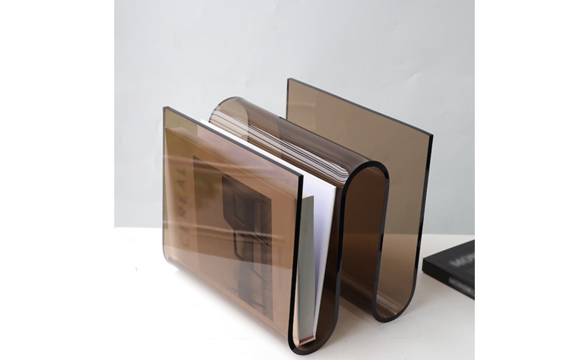 S-Shaped Bookend Minimalist Acrylic Bookend Modern