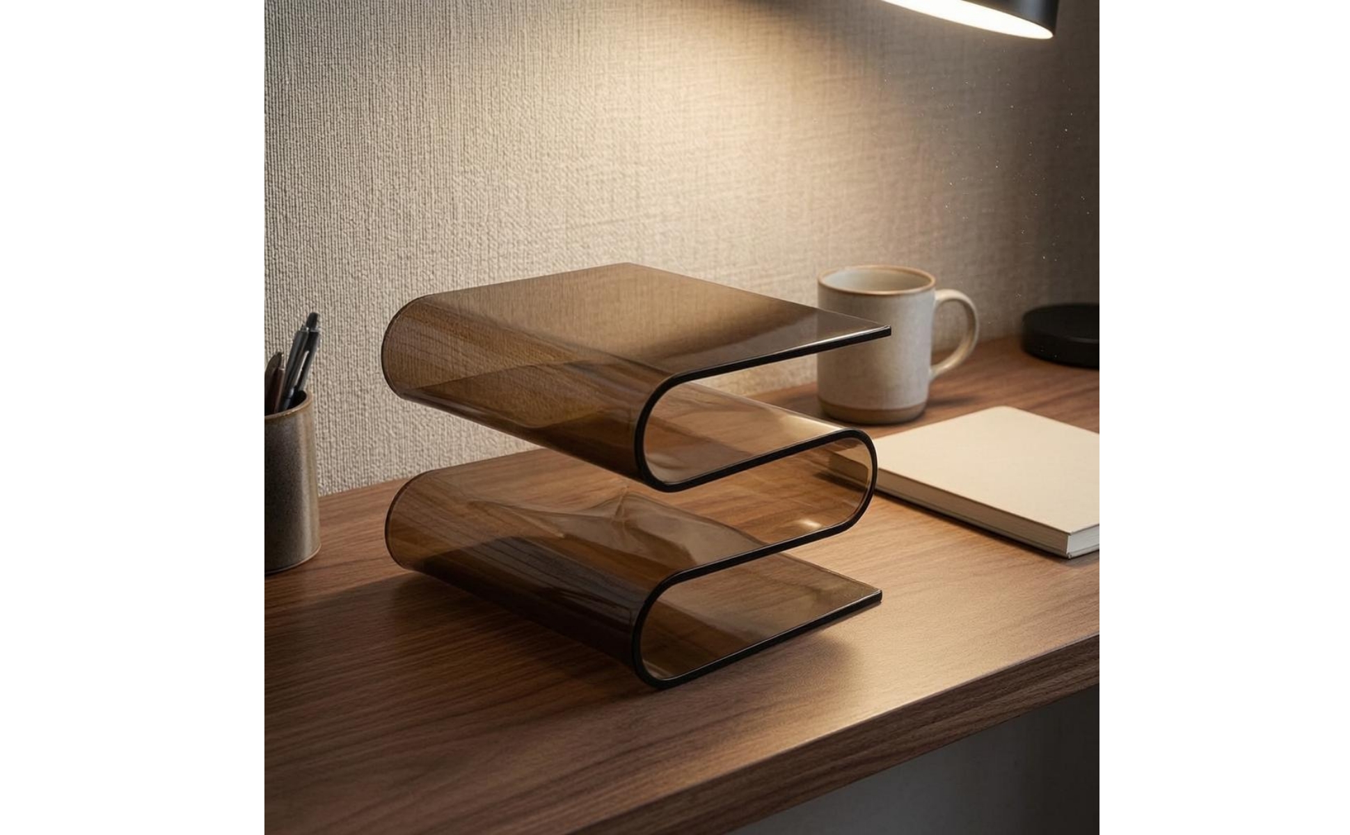 S-Shaped Bookend Minimalist Acrylic Bookend Modern