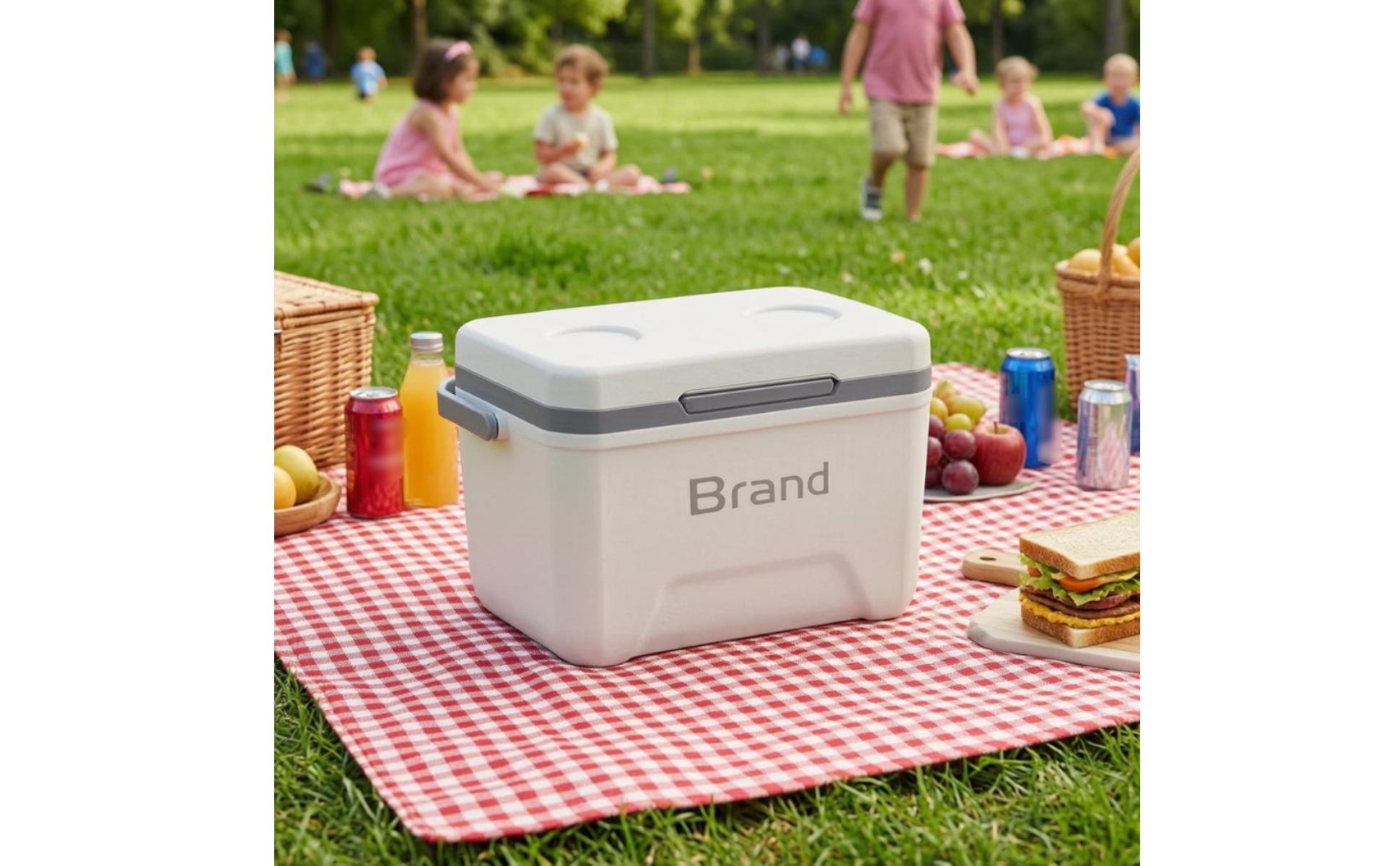 Insulated Cooler Box PU Insulation Portable Cooler Box Locking Lid
