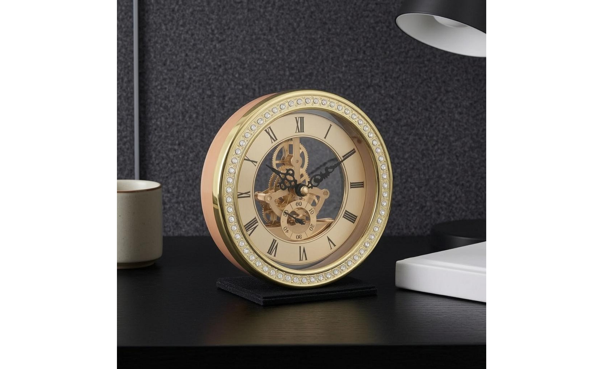 Wall Timekeeper Gear-Style Roman Numeral Wall Timekeeper Transparent Central