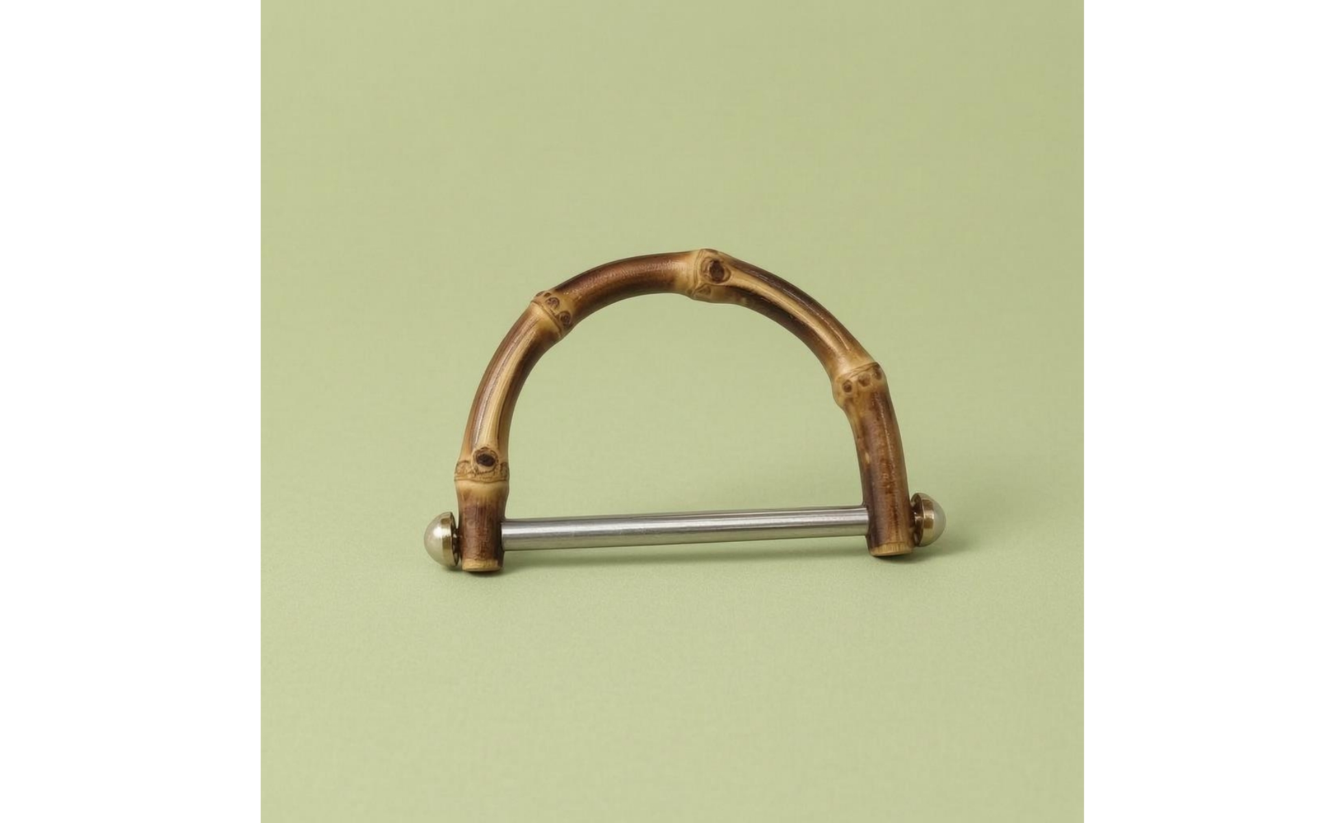 Handtaschenbügel aus Bambus gebogen gebogener Bambusgriff mit Metallstange