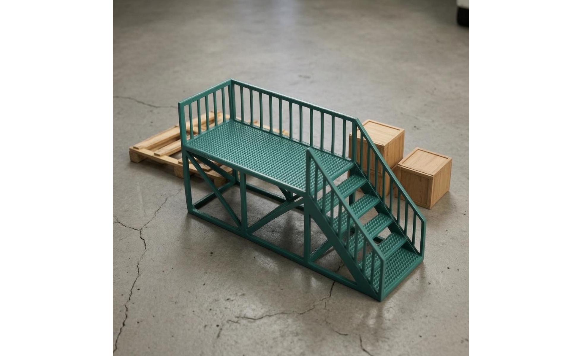 Miniature Staircase Model 1:64 Scale Resin Stairs Model Detailed
