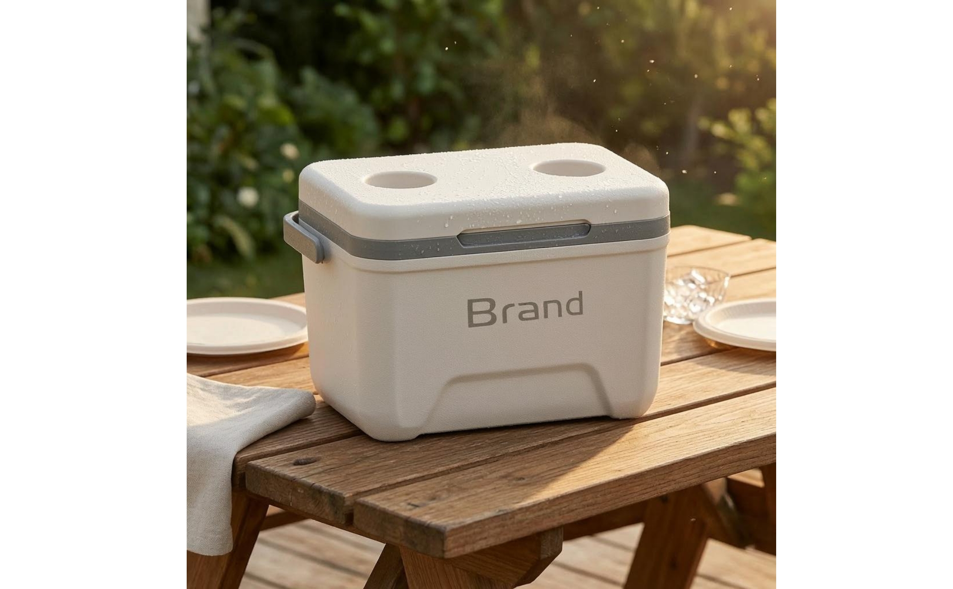 Insulated Cooler Box PU Insulation Portable Cooler Box Locking Lid