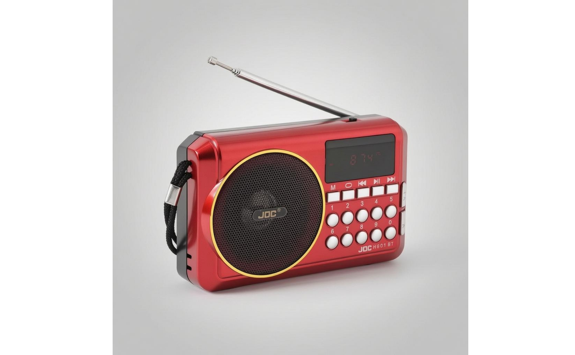 Multi-Band Bluetooth Radio Carry Strap Portable Bluetooth Radio Display Window
