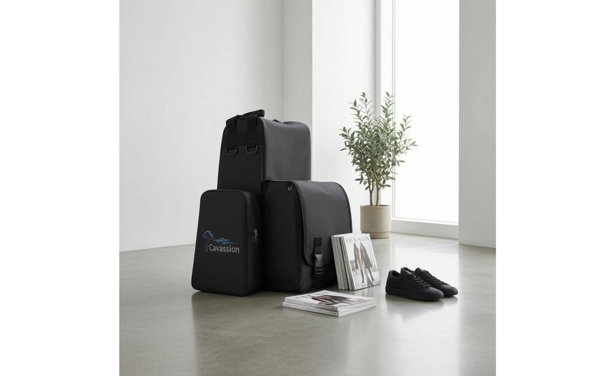 Equestrian Bag Structured Riding Gear Bag Rectangular for Equestrians, Riders