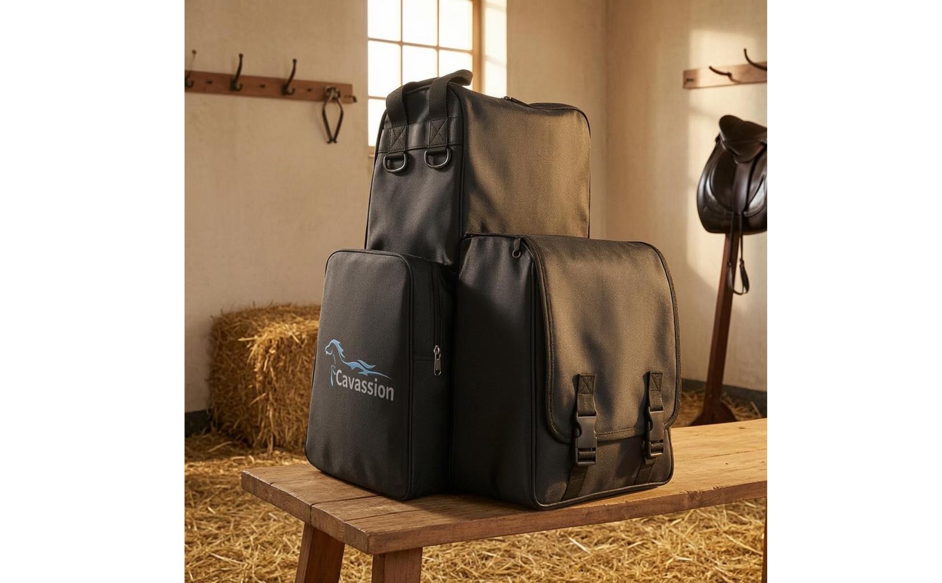 Equestrian Bag Structured Riding Gear Bag Rectangular for Equestrians, Riders