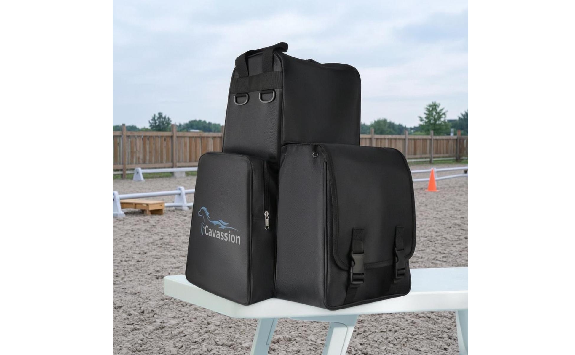 Equestrian Bag Structured Riding Gear Bag Rectangular for Equestrians, Riders