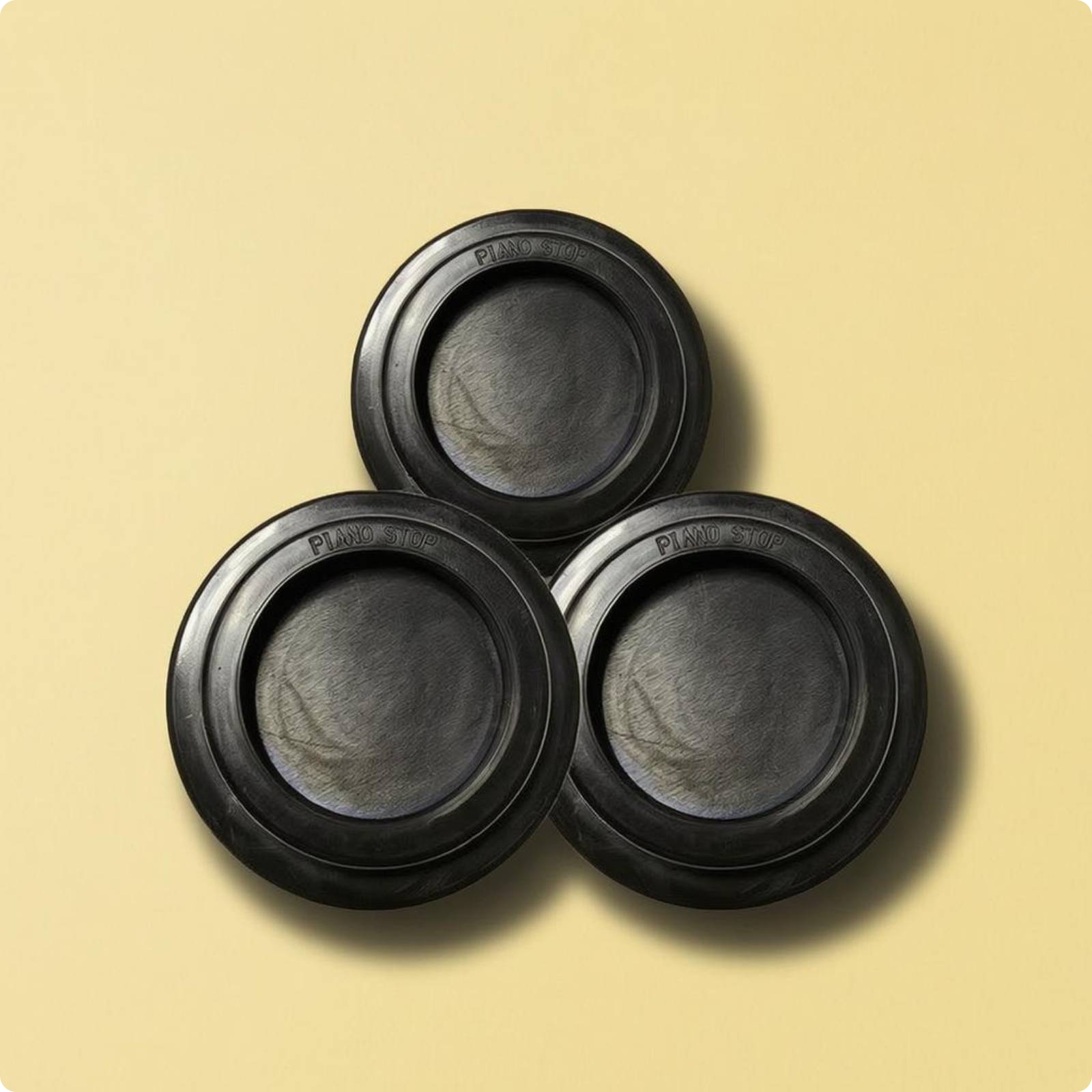 3 Pieces Grand Piano Foot Pad Shield Caster Cup Anti-Vibration
