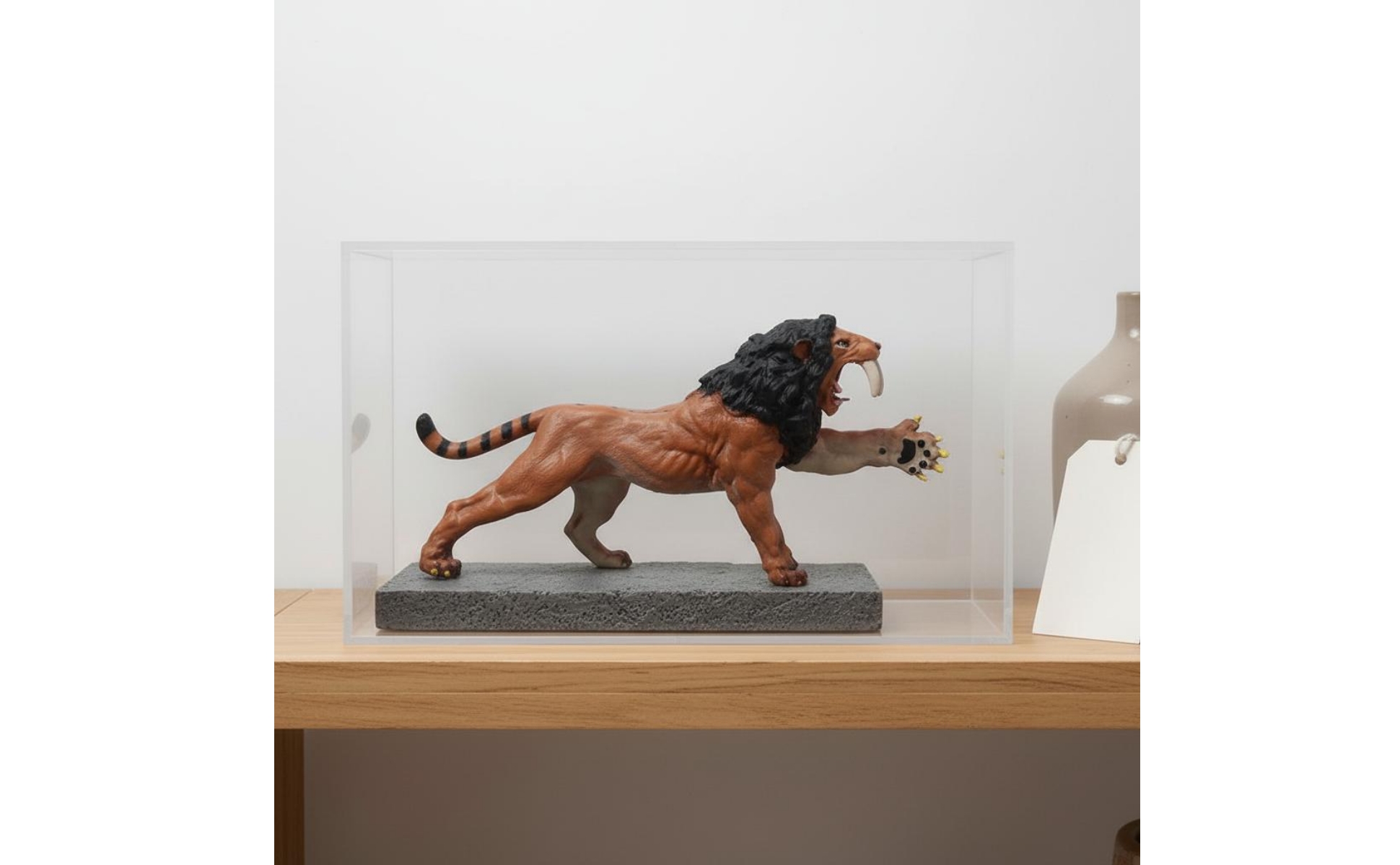 Säbelzahnkatze Figur handbemalt Säbelzahntigerfigur realistisch