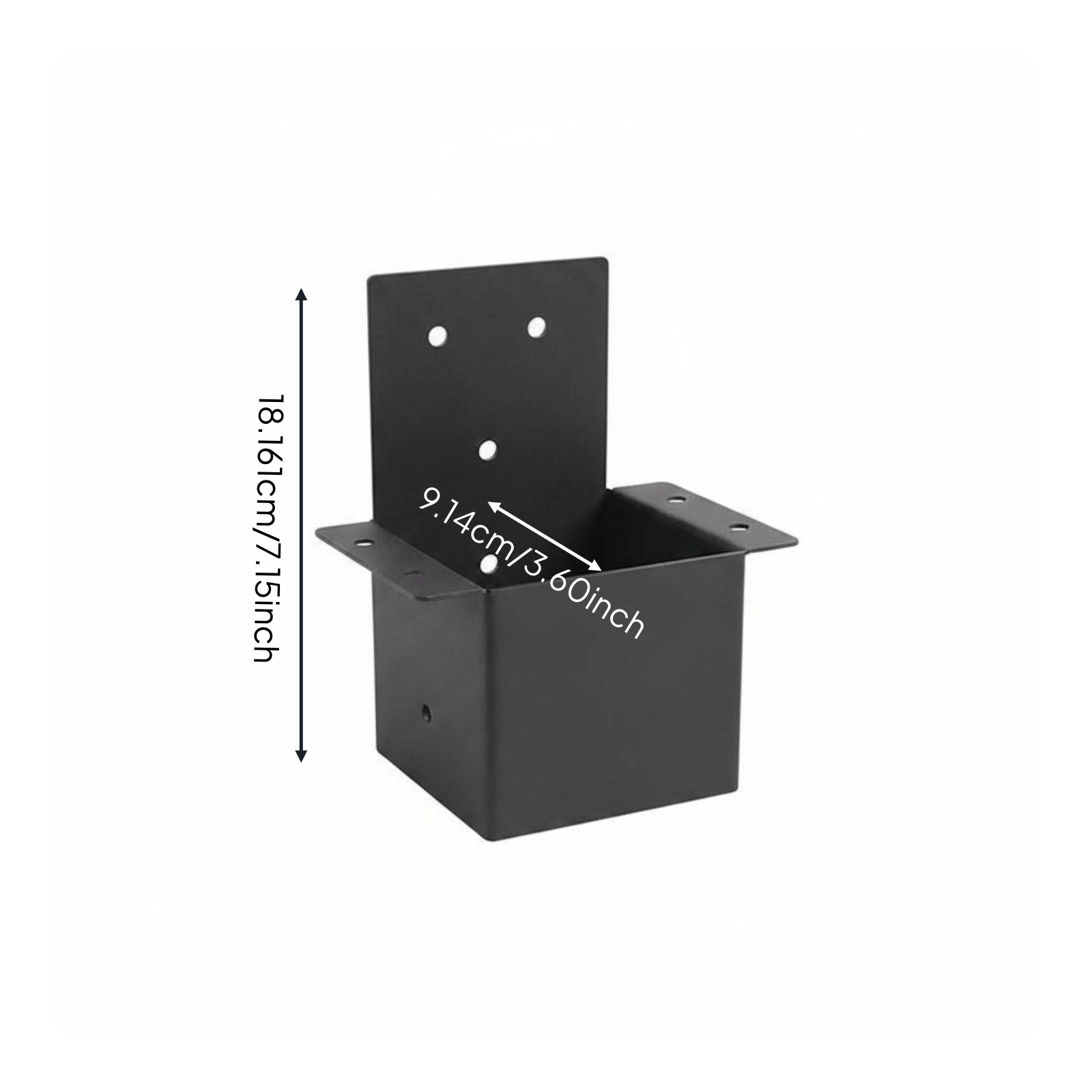 4 Stück Pergola Pfostenverbinder pulverbeschichtet 4x4 Pfostenwinkel vorgebohrt Löcher