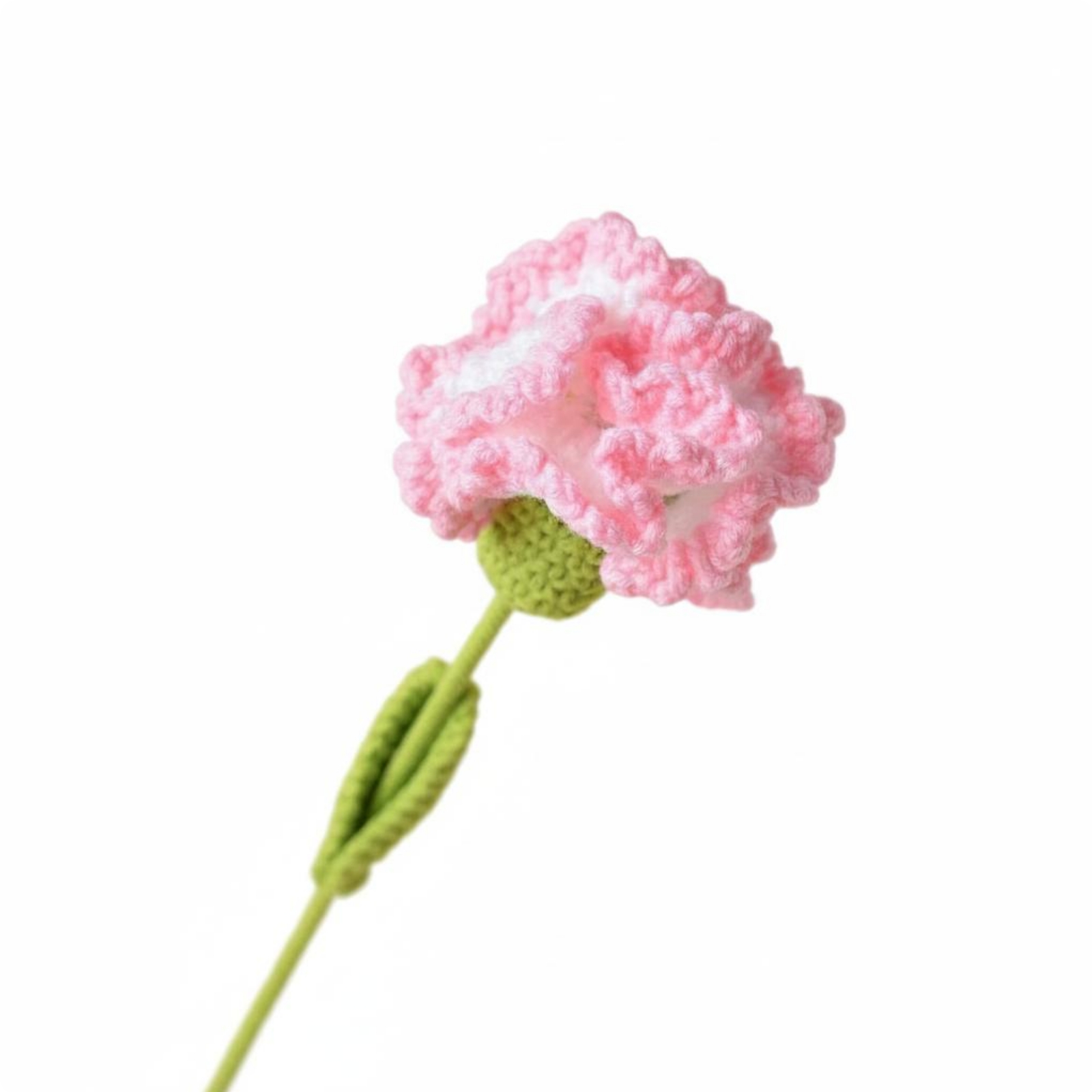 Gehäkelte Nelke handgemacht Wollblume dauerhaft haltbar für Tischdekoration