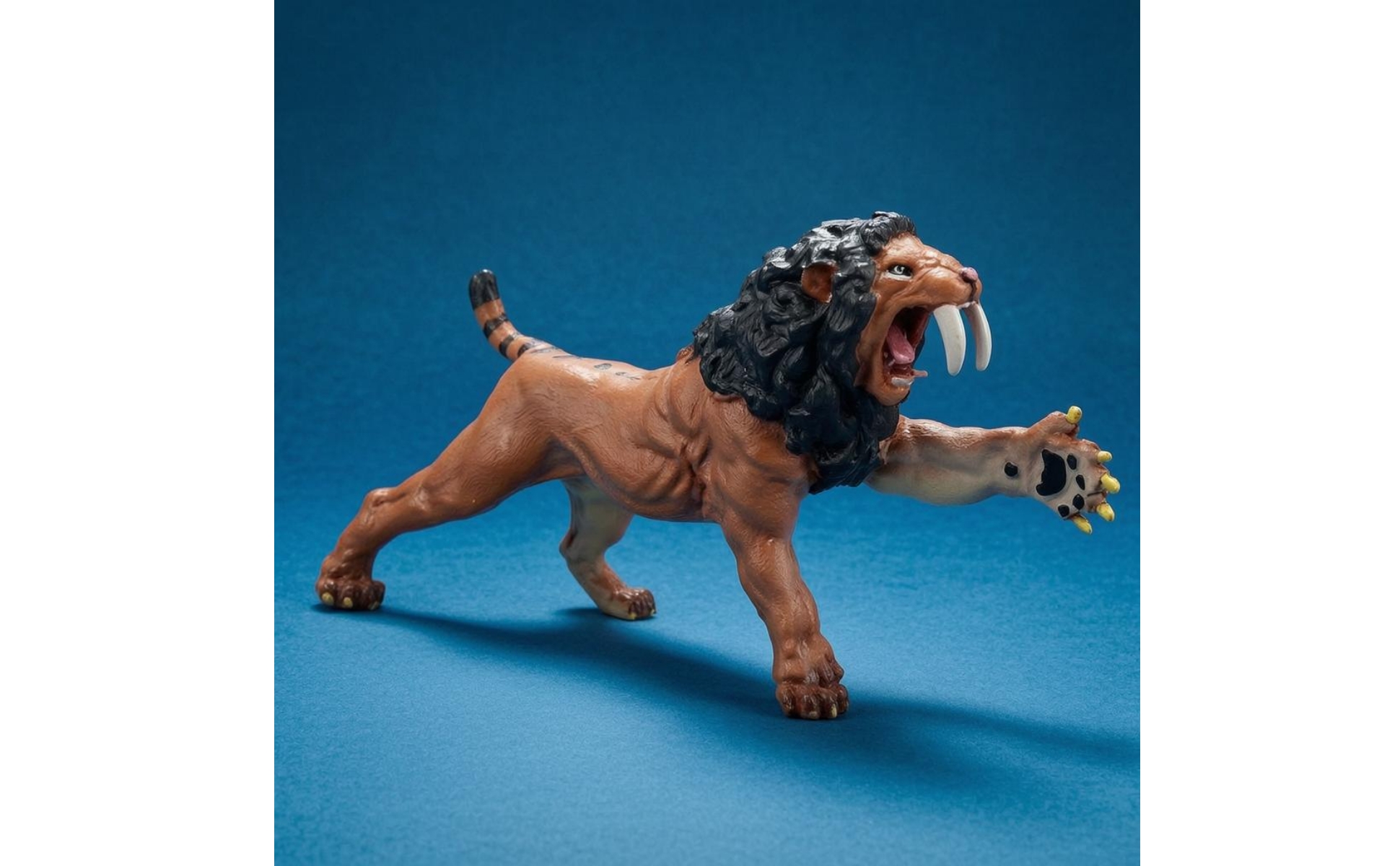 Säbelzahnkatze Figur handbemalt Säbelzahntigerfigur realistisch