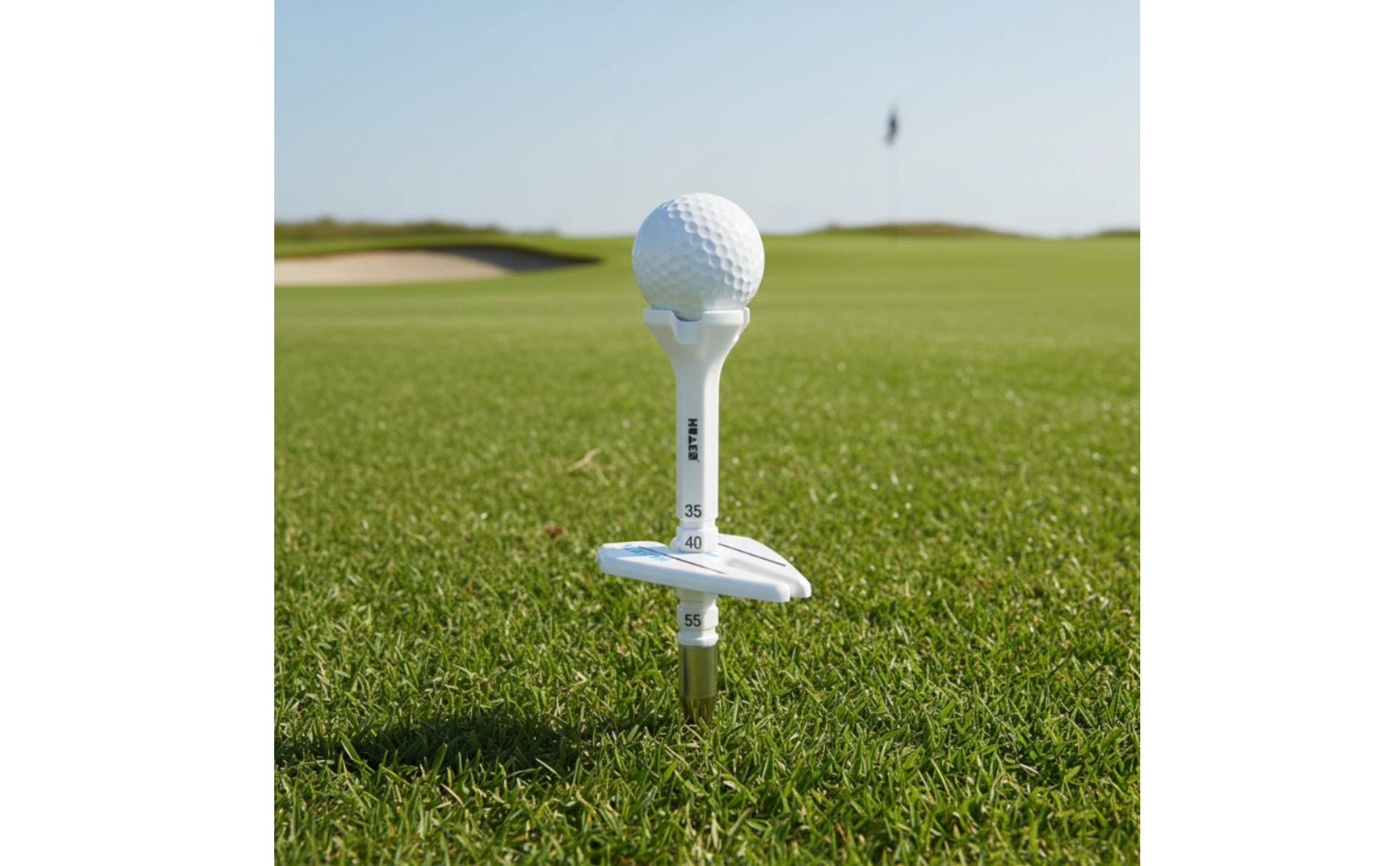 Cleaning Golf Tee Numbered Markings Adjustable Golf Tee Winged Support