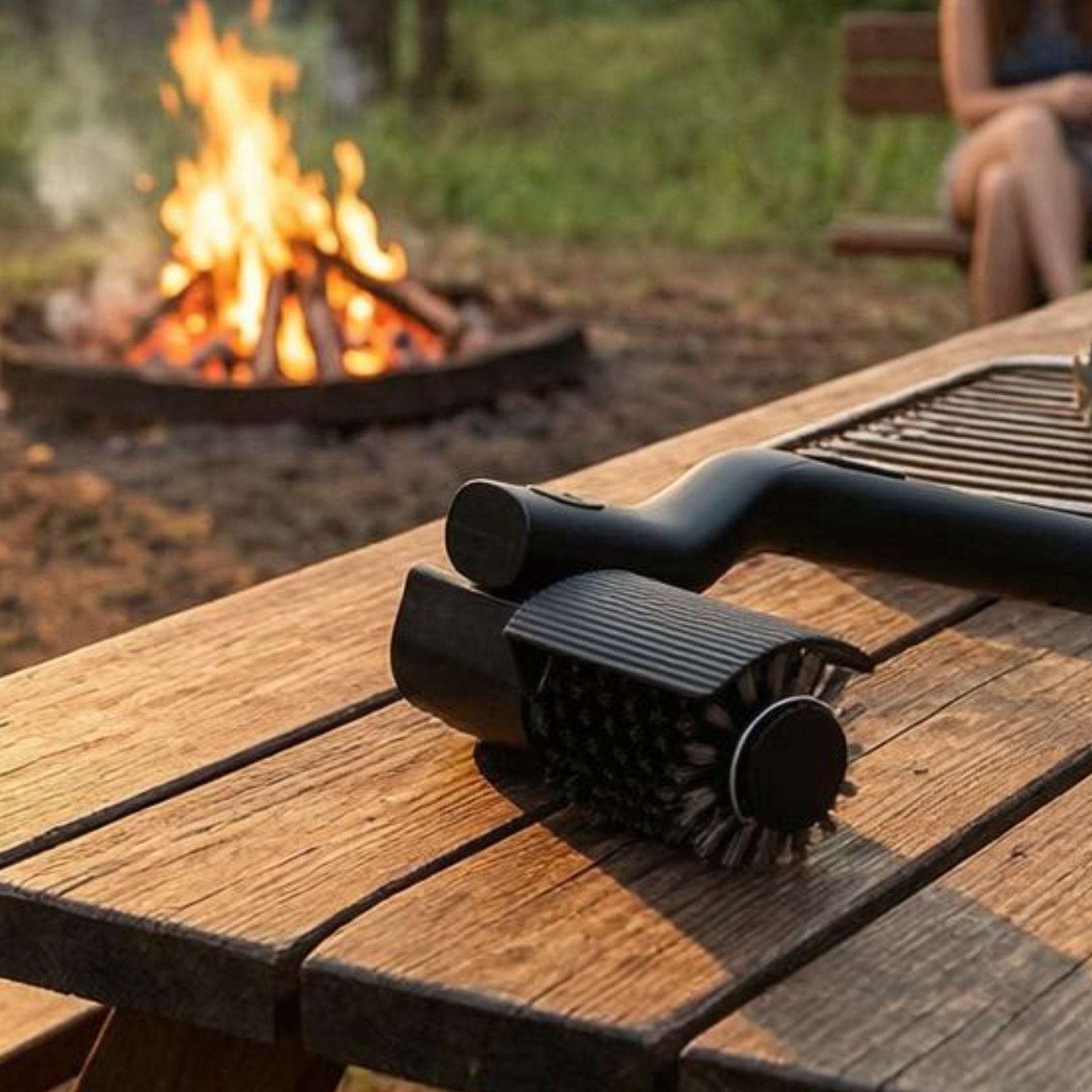 Rotary Grill Brush Dense Bristles Electric Barbecue Cleaning Brush