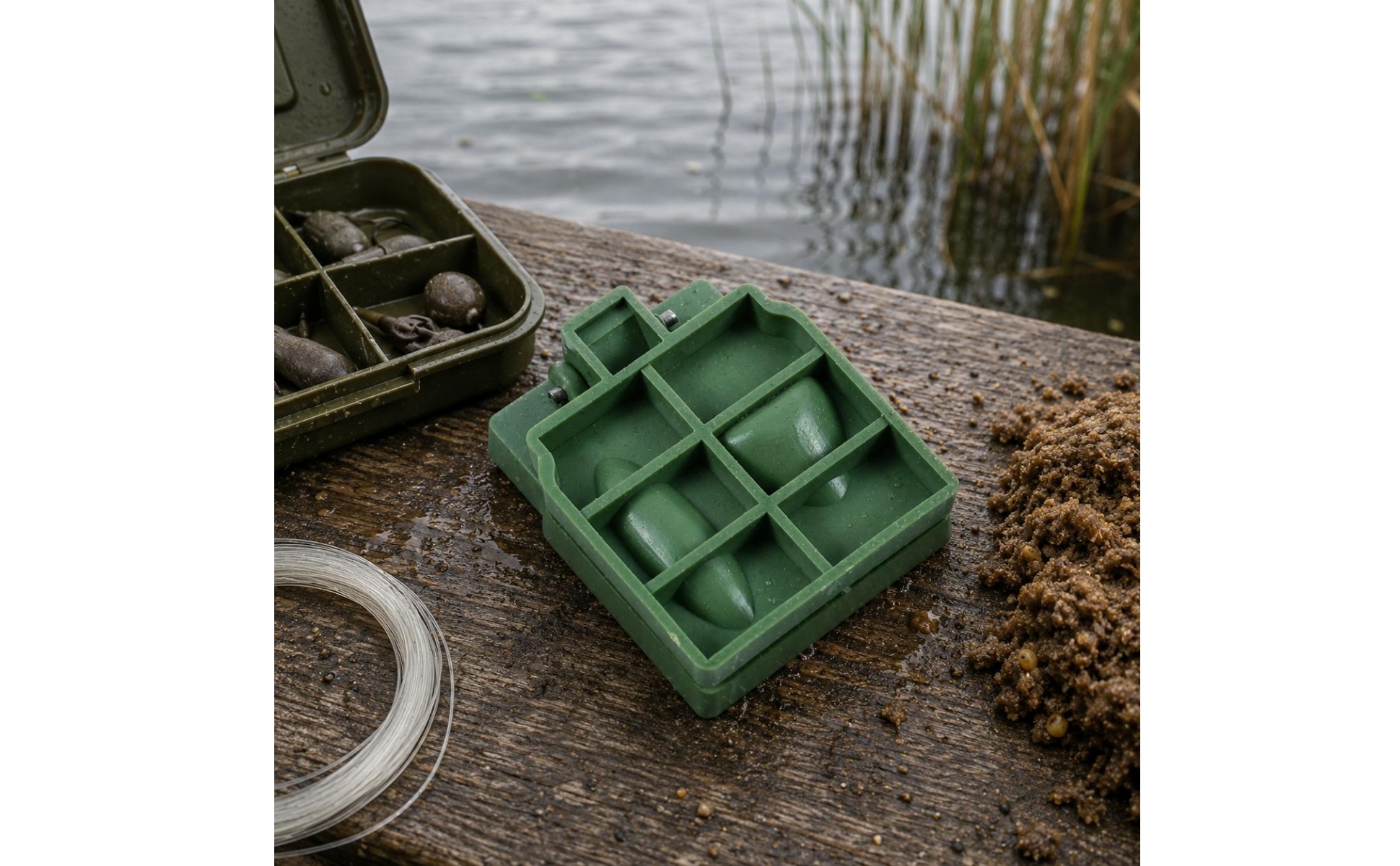 Mini Cast Green Hinged Cast Rectangular