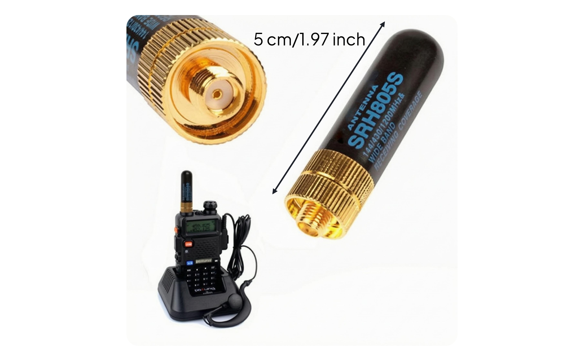 Handfunkgerät-Funkaufnehmer 144/430/1200 MHz Dualband-Funkaufnehmer kompakt