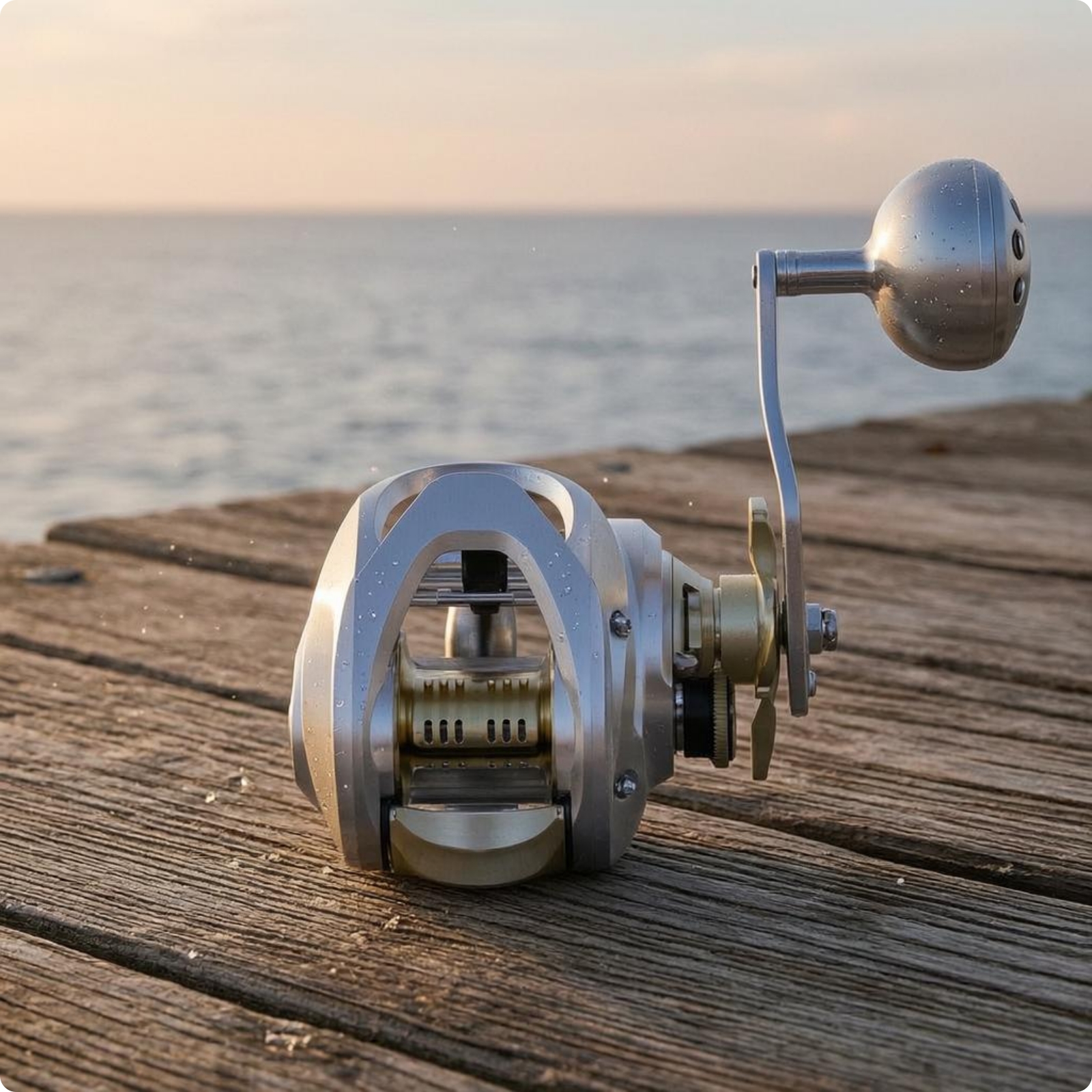 Slim-Sleek-Format Baitcaster 301 Metal Alloy Reel Even Casting