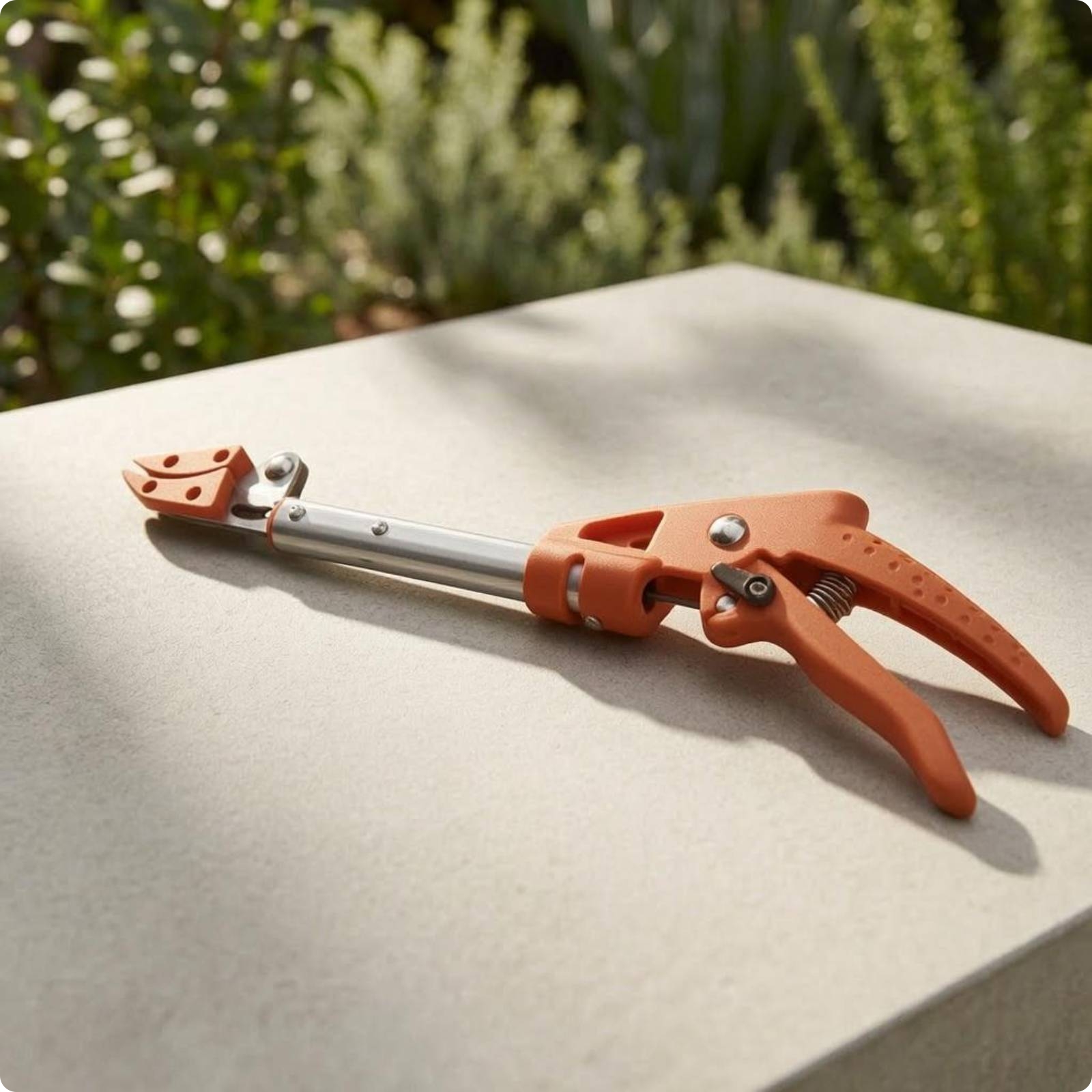 Long-Handled Pruning Shear Straight Shaft Pole Pruner Coil Loaded