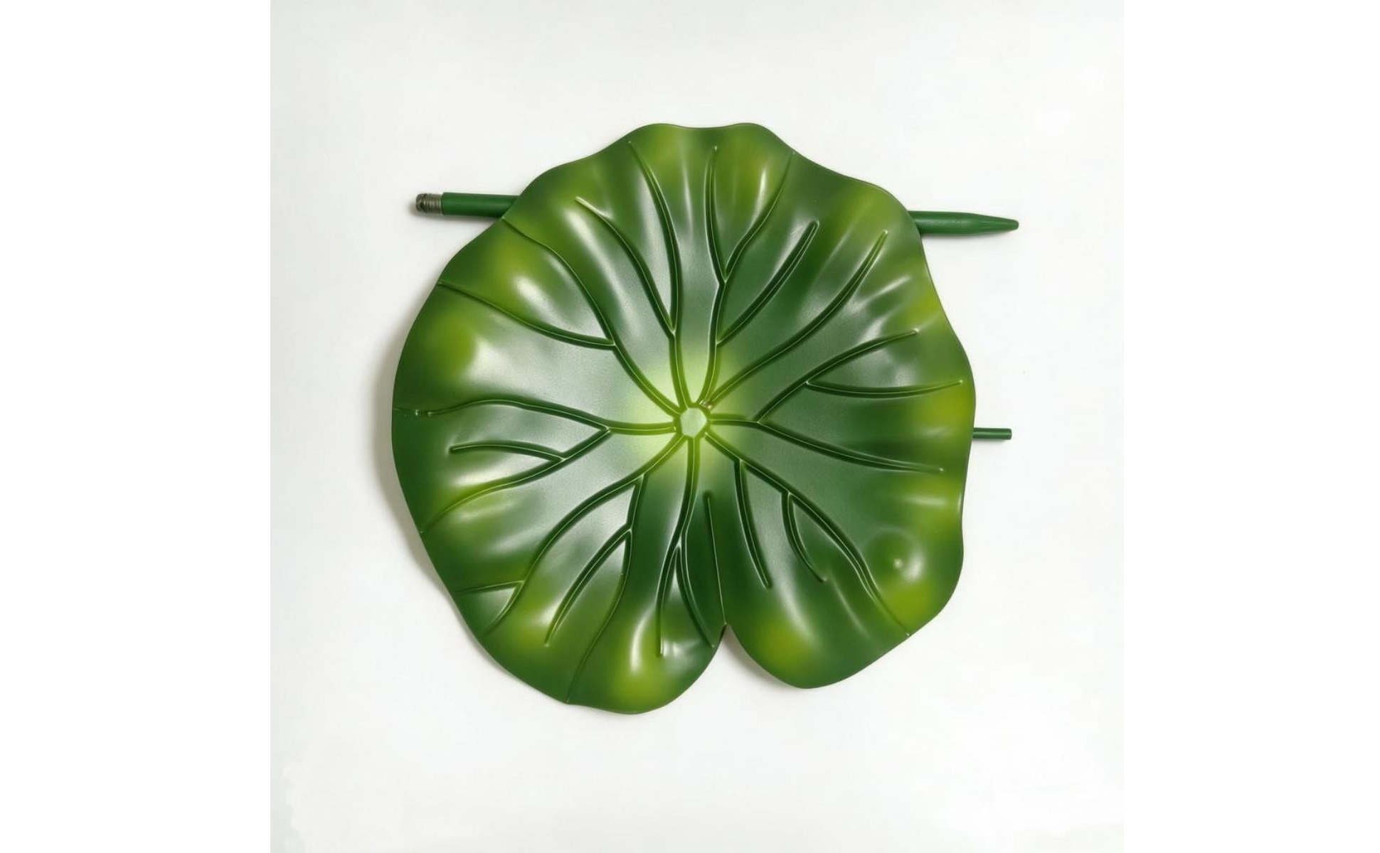 Lotus-Leaf-Shaped Shade Ornament Molded Veins Leaf-Shaped Plant Shade Green