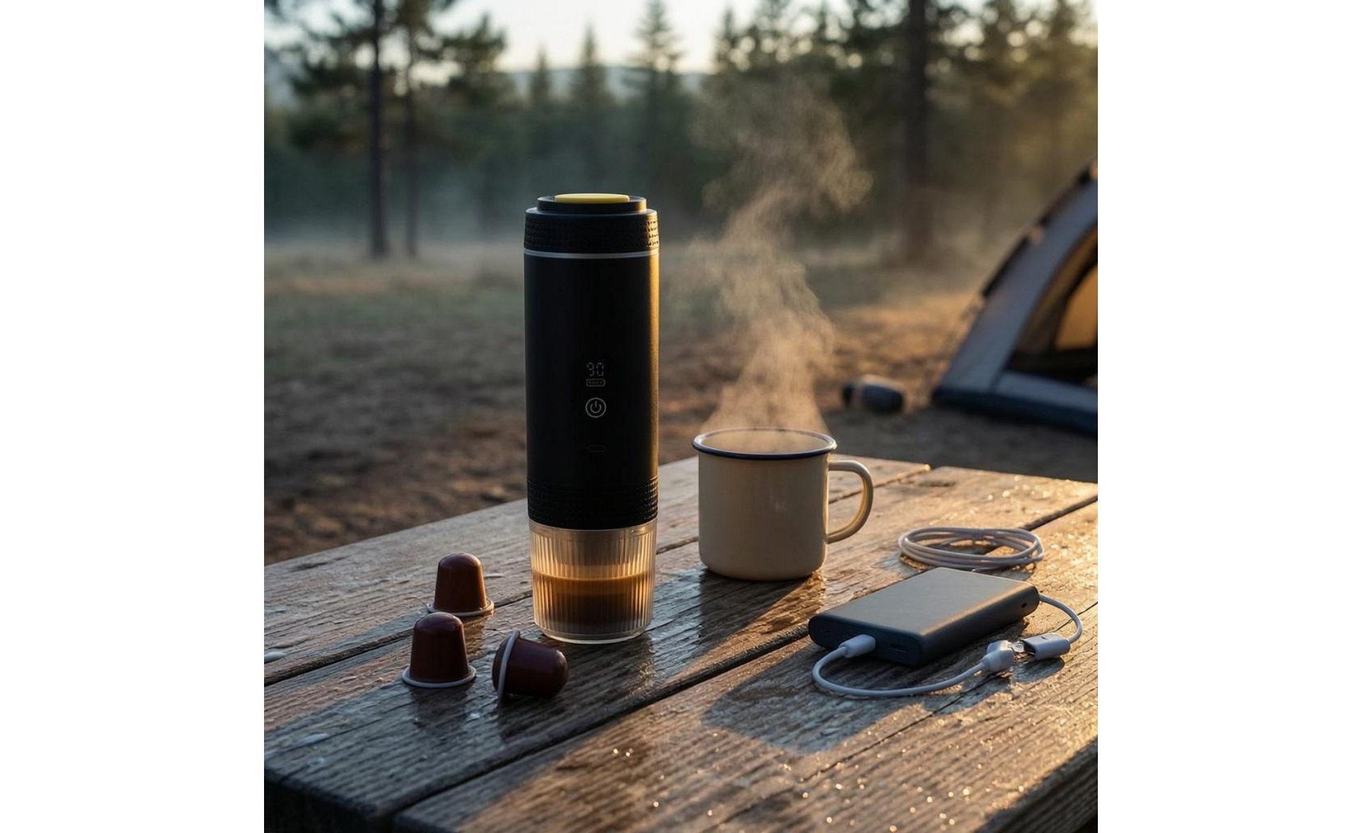 Tragbare Espressomaschine tragbar USB-Espressomaschine LED-Display