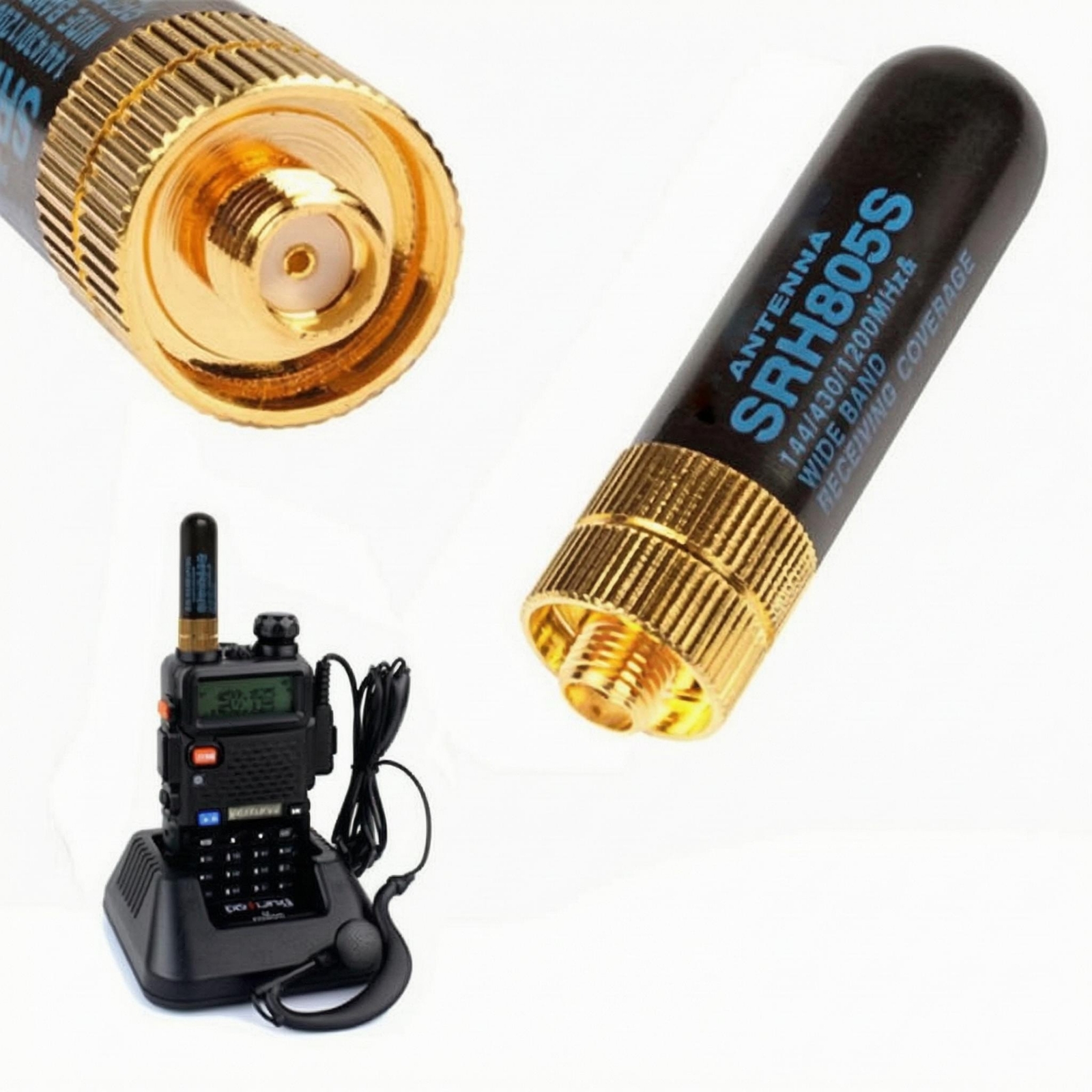 Handfunkgerät-Funkaufnehmer kompakt Handfunkantenne schwarz
