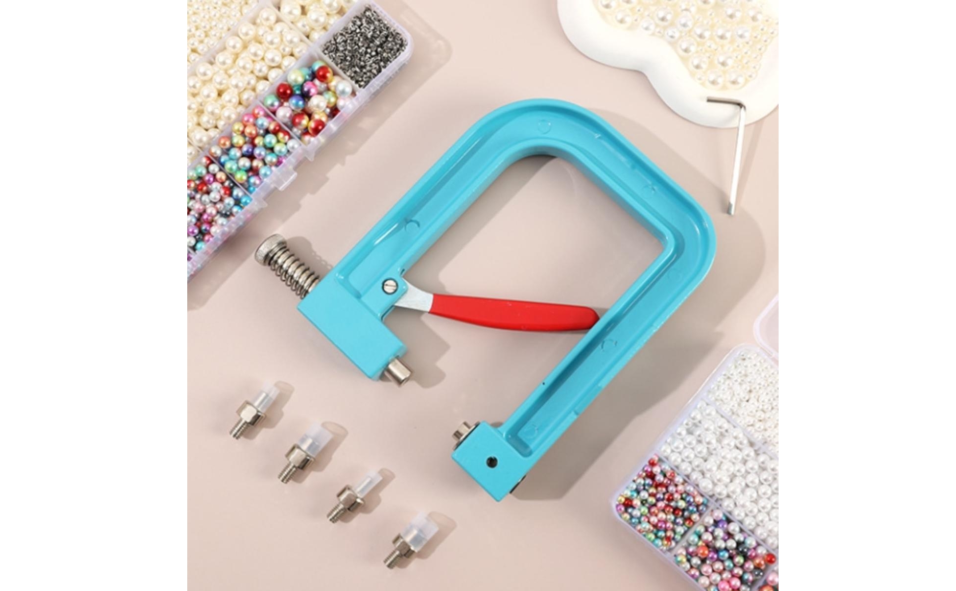 Manual Bead-Setting Machine Interchangeable Tips Hand-Press Bead Setter