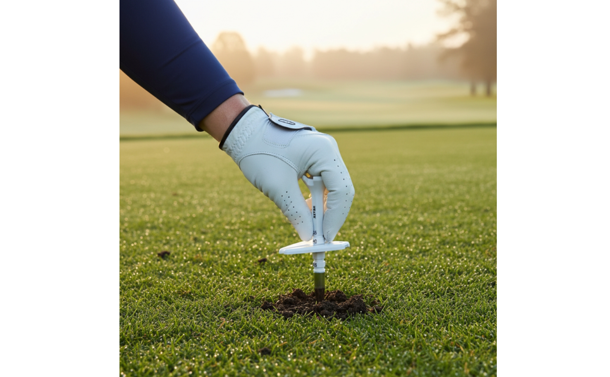 Cleaning Golf Tee Numbered Markings Adjustable Golf Tee Winged Support