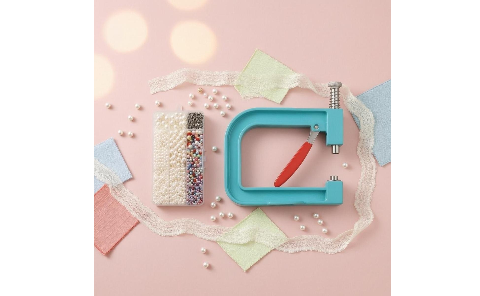 Manual Bead-Setting Machine Interchangeable Tips Hand-Press Bead Setter